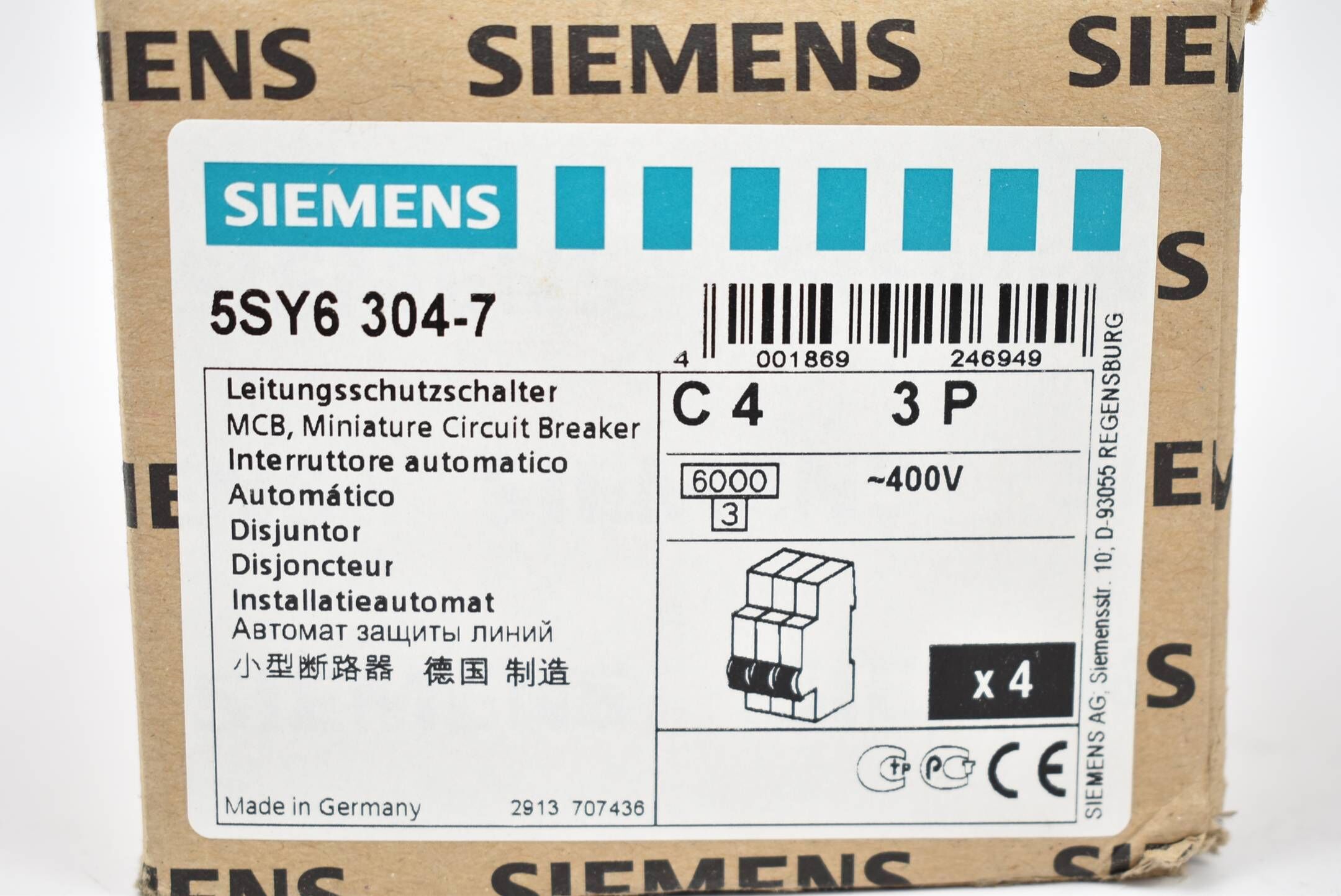 Siemens 5SY63 Leitungsschutzschalter 4 Stück 5SY6 304-7 ( 5SY6304-7 )