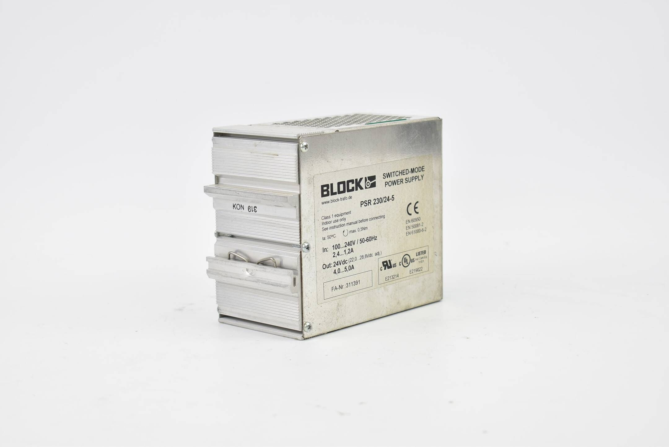 Block Power Supply 100-240V 50-60Hz 2,4-1,2A 24VDC PSR230/24-5