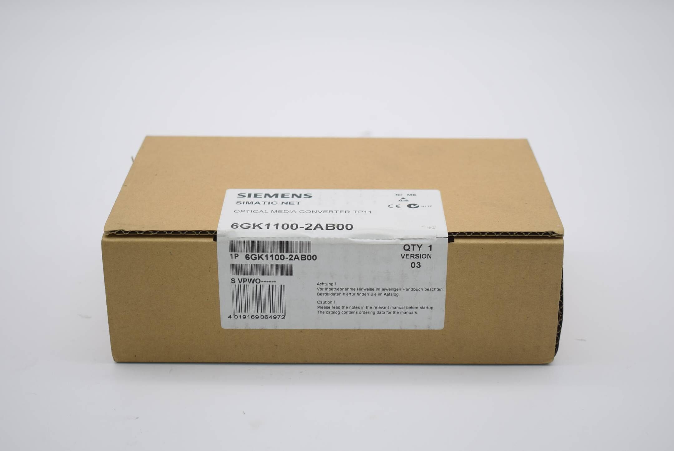 Siemens simatic Optical Media Converter TP11 6GK1100-2AB00 ( 6GK1 100-2AB00 ) V3