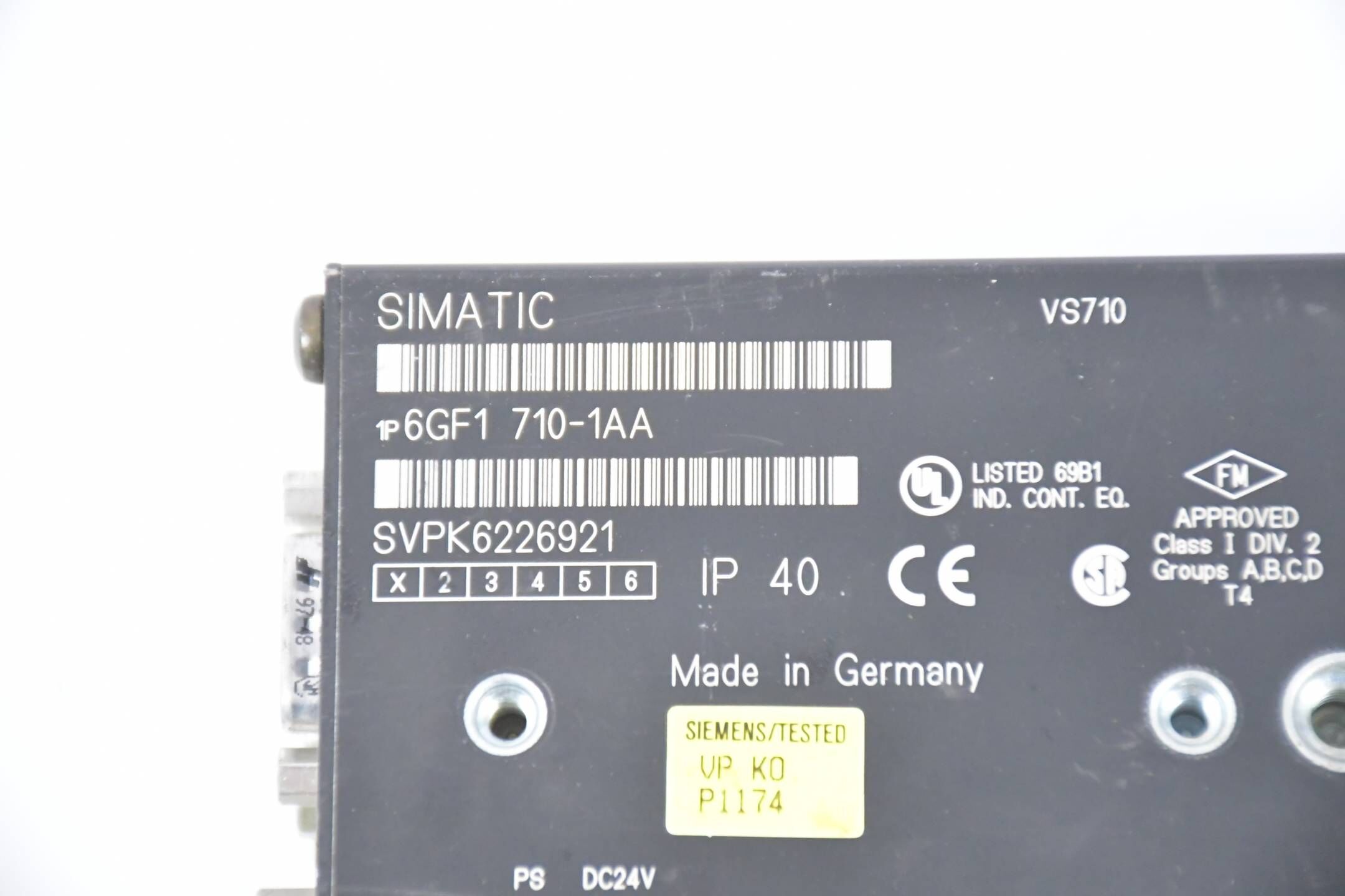Siemens Simatic VS 710 Visionsensor 6GF1710-1AA ( 6GF1 710-1AA ) E1
