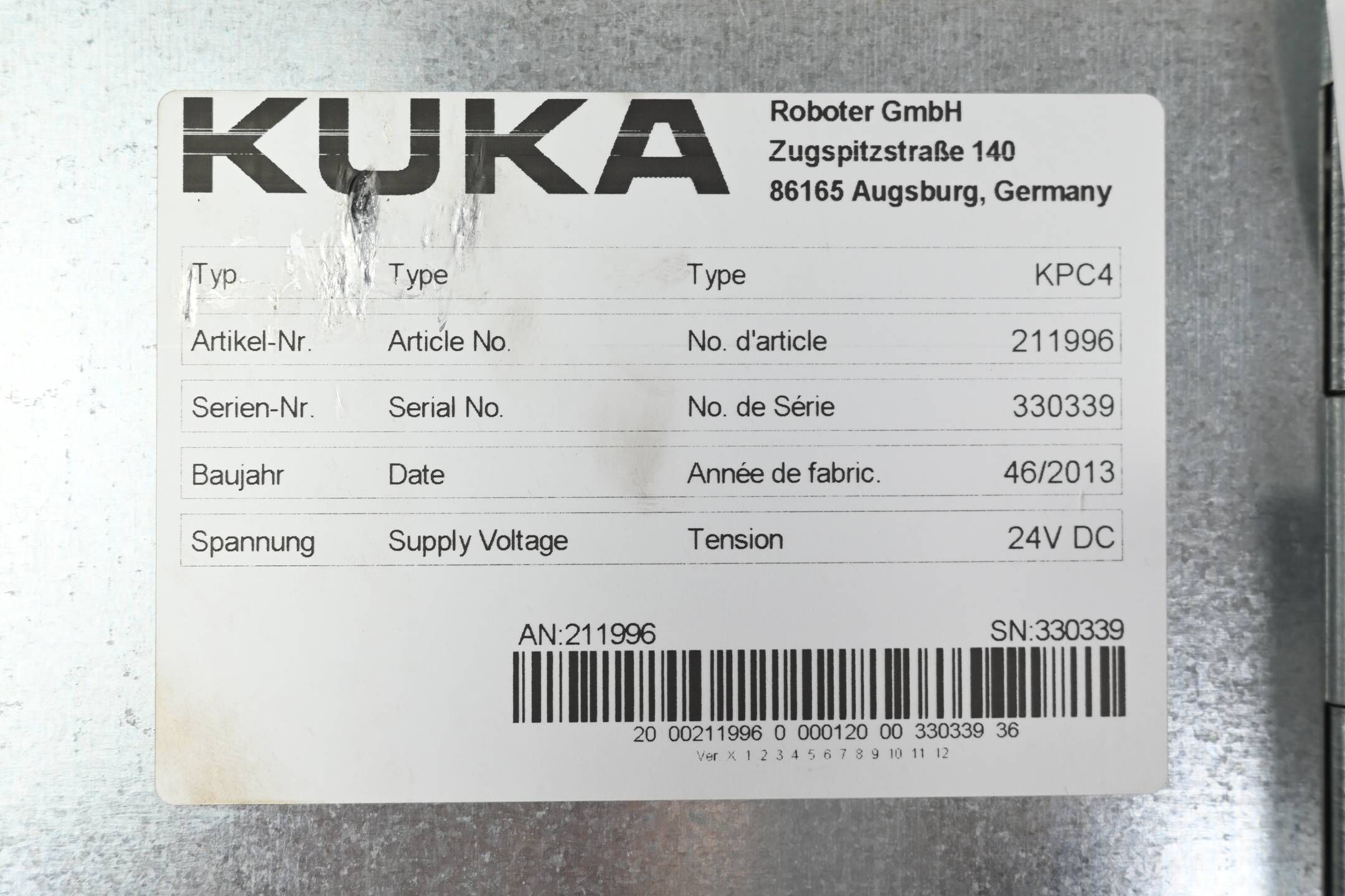 Kuka Steuerung KPC4 ( 211996 )