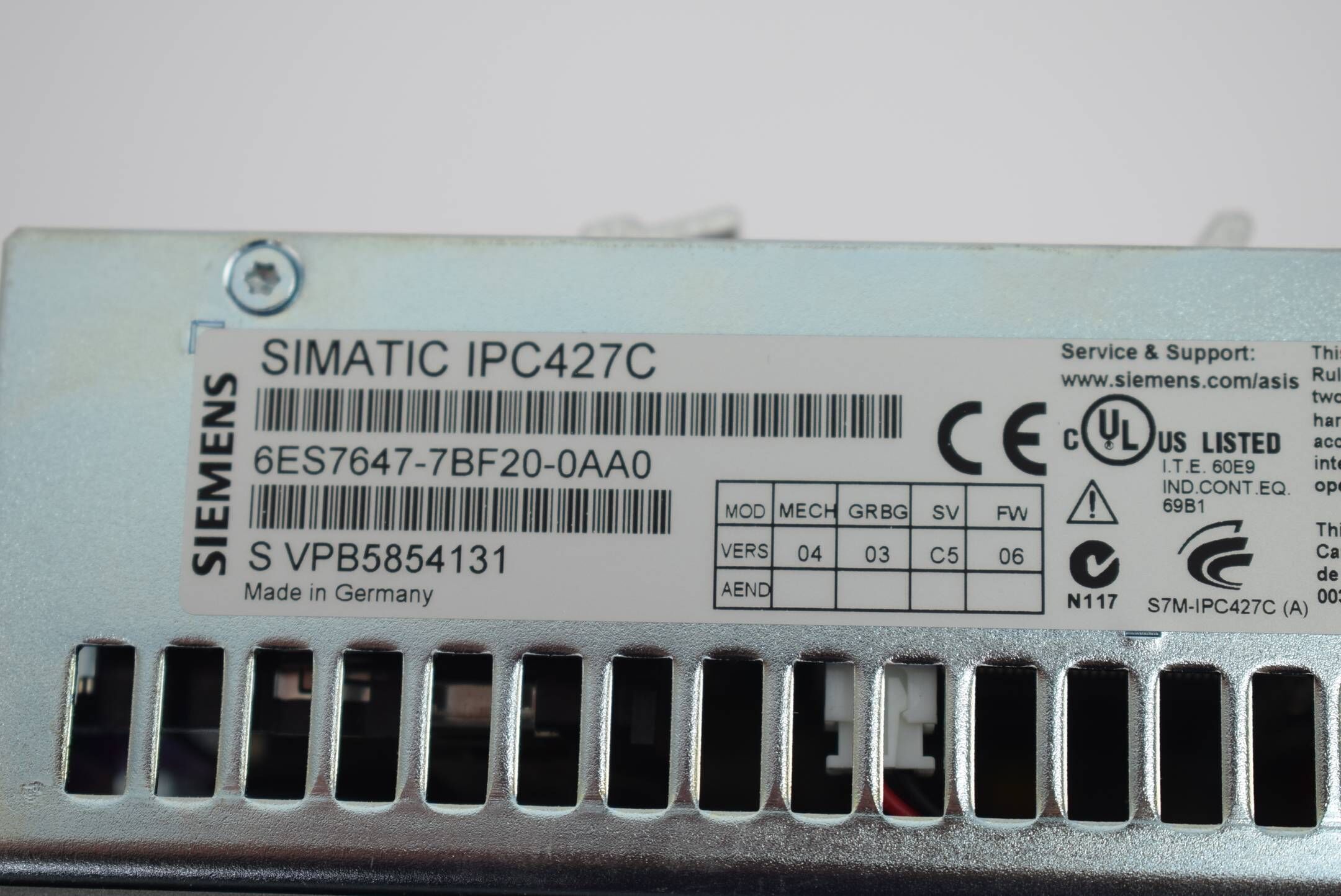 Siemens simatic IPC427C Microbox PC 6ES7 647-7BF20-0AA0 ( 6ES7647-7BF20-0AA0 ) 