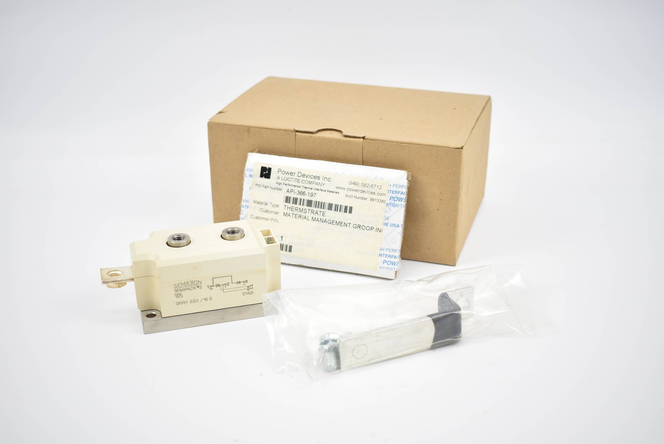 Semikron Thyristor (SCR) - Modul Semipack 3 SKKH250/16E ( SKKH 250/16E )