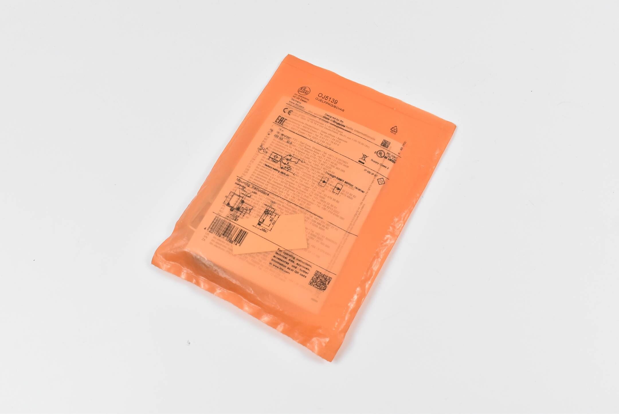 IFM Laser-Einweglichtschranke Empfänger OJ5139 ( OJELFPKG/SO/AS )