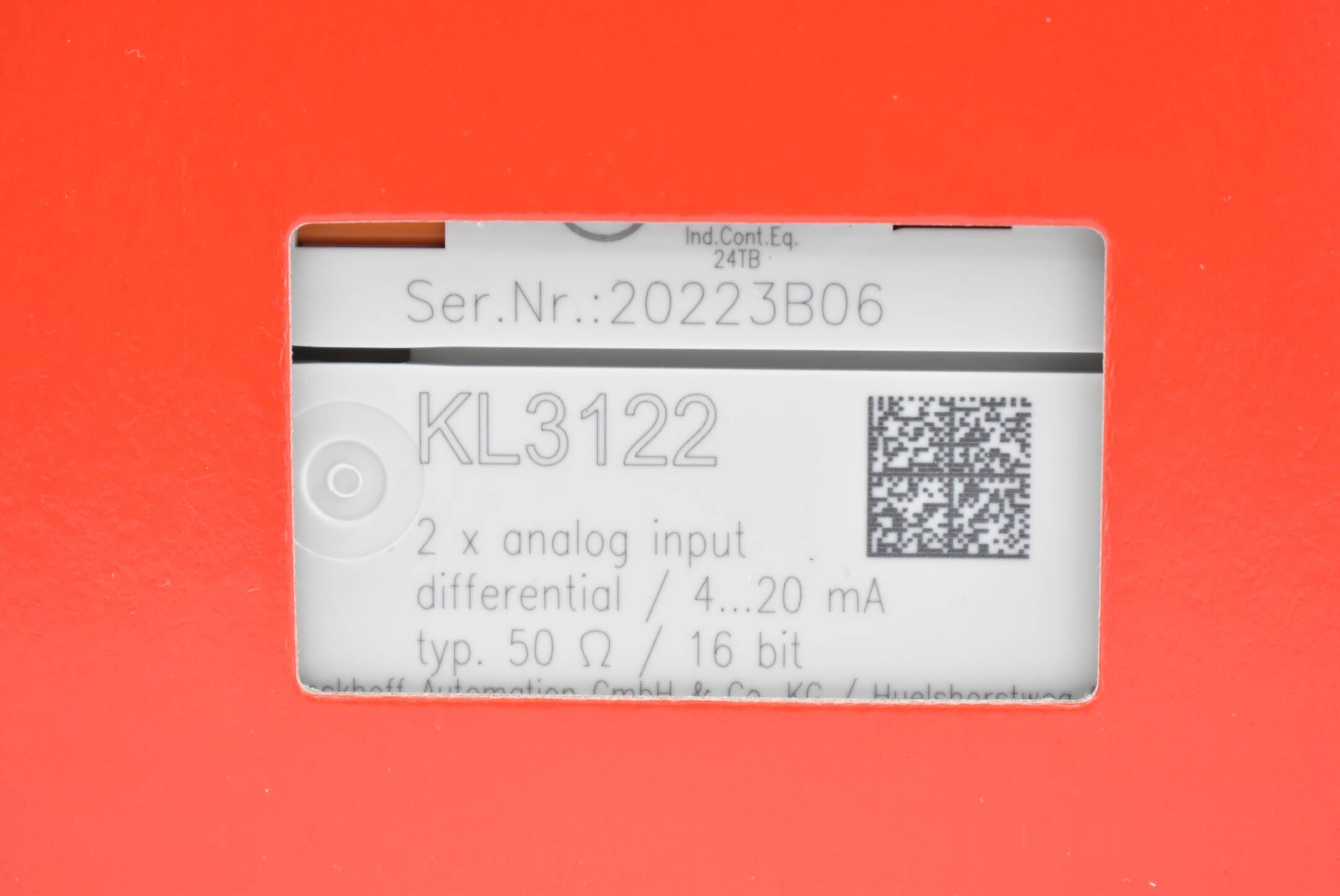 Beckhoff Busklemme 2-Kanal-Analog-Eingang KL3122 ( KL 3122 )