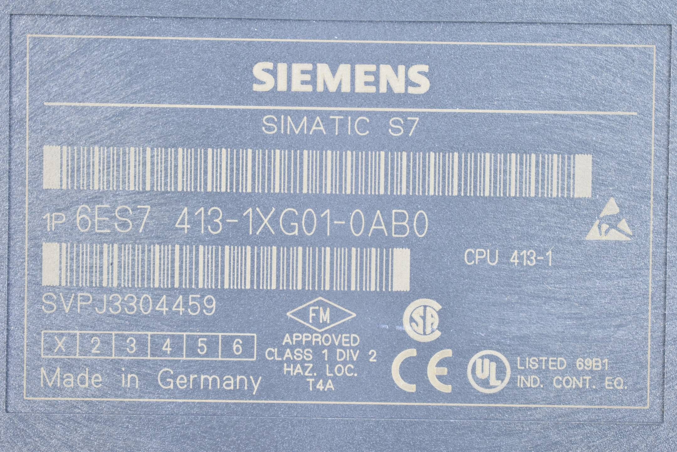Siemens simatic S7-400 CPU 6ES7 413-1XG01-0AB0 ( 6ES7413-1XG01-0AB0 )