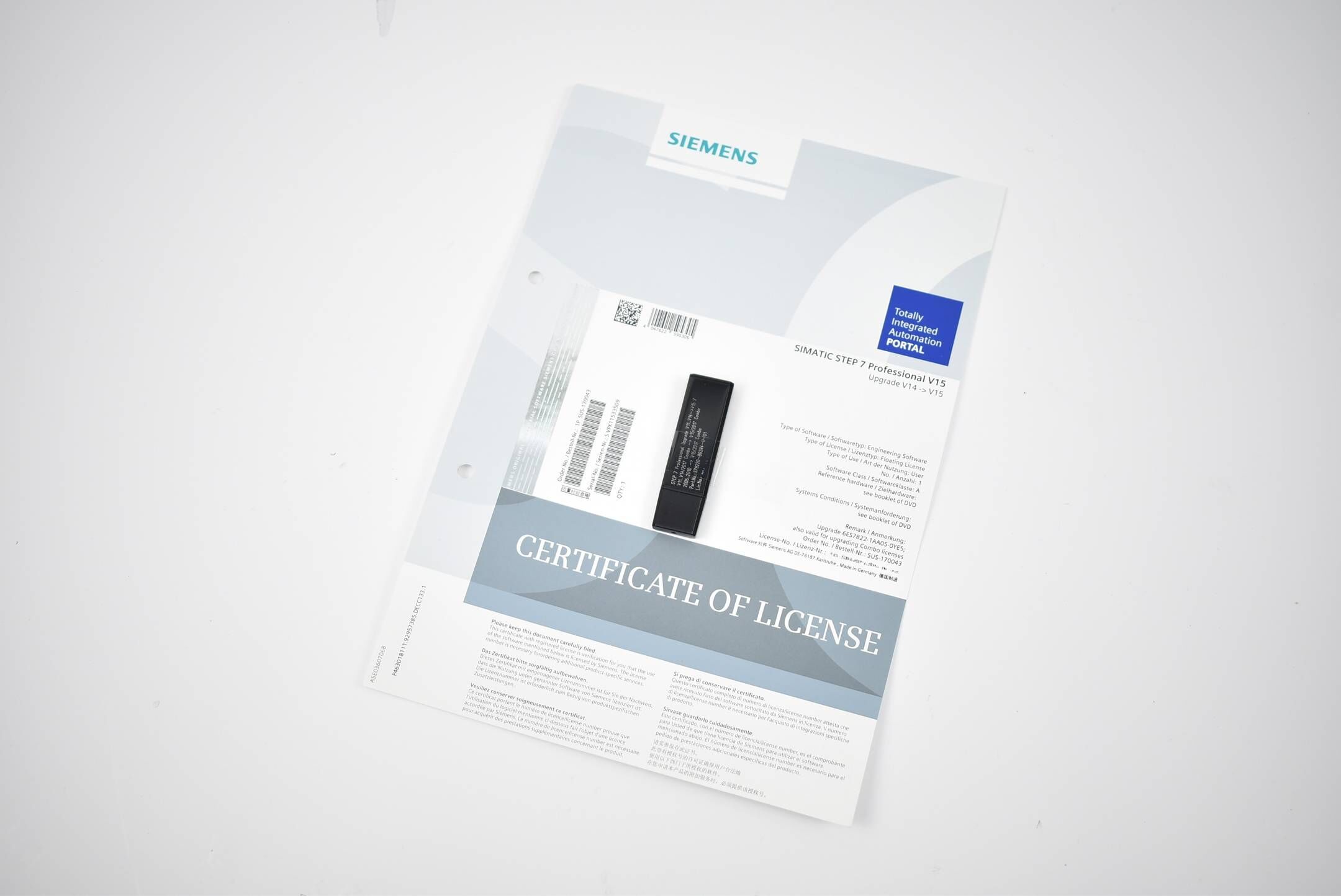 Siemens Simatic STEP 7 Professional V15 1P SUS-170043 ( 1PSUS-170043 )