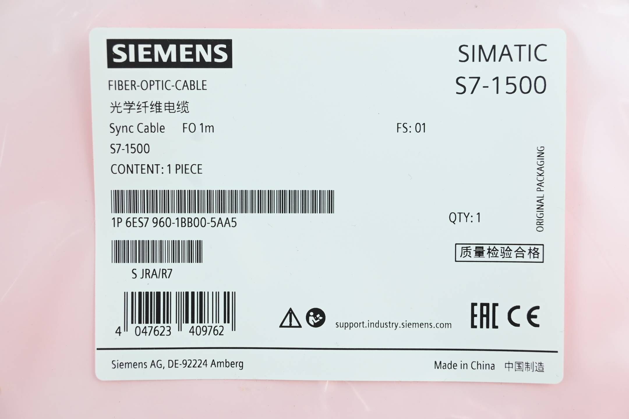 Siemens Simatic S7-1500H Sync-Kabel 6ES7960-1BB00-5AA5 ( 6ES7 960-1BB00-5AA5 ) 1