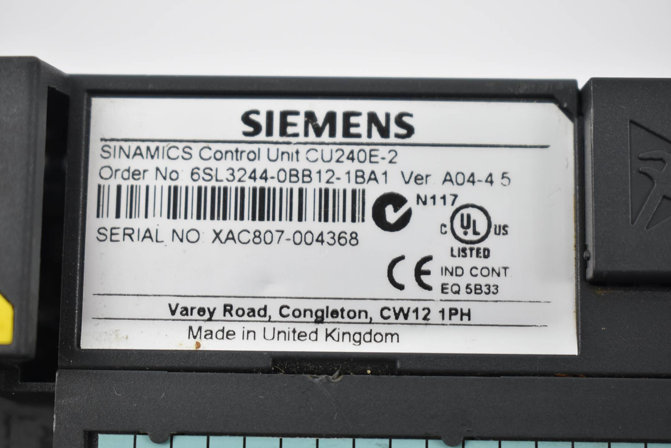 Siemens sinamics G120 Control Unit 6SL3 244-0BB12-1BA1 ( 6SL3244-0BB12-1BA1 )