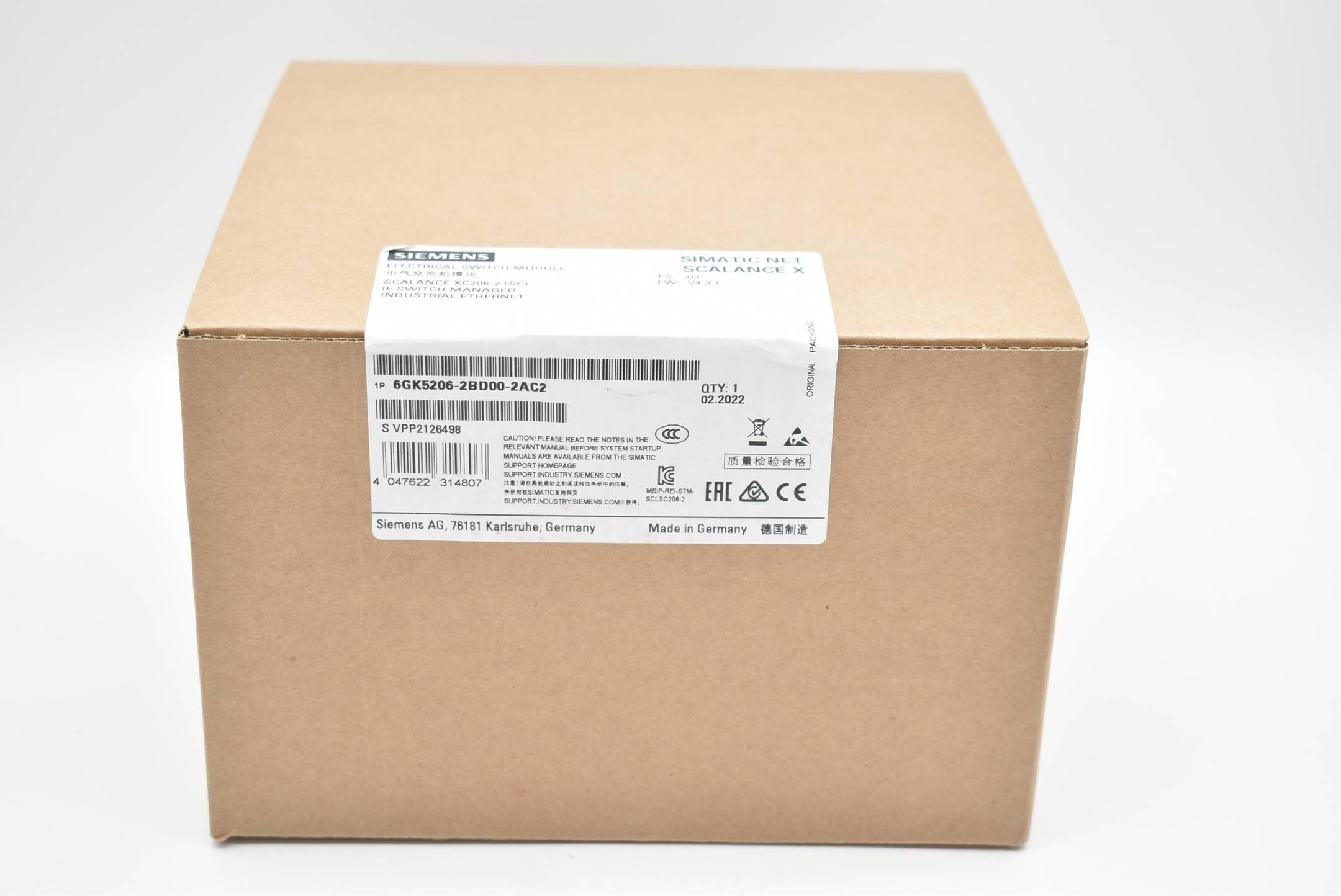 Siemens simatic NET SCALANCE X 6GK5206-2BD00-2AC2 ( 6GK5 206-2BD00-2AC2 ) E.3