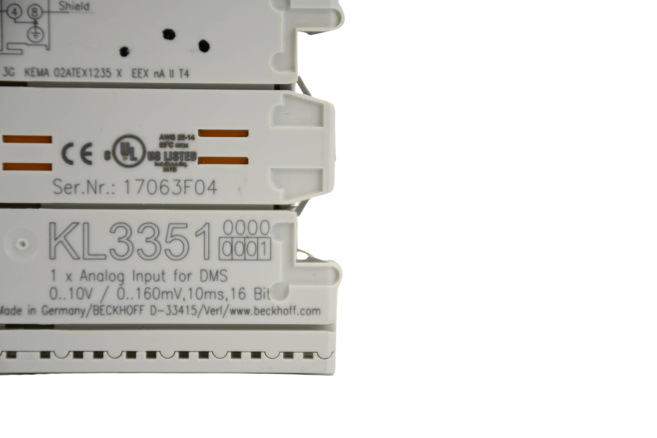 Beckhoff Busklemme KL3xxx 1-Kanal-Eingangsklemme KL3351-0001 ( KL 3351 -0001 )