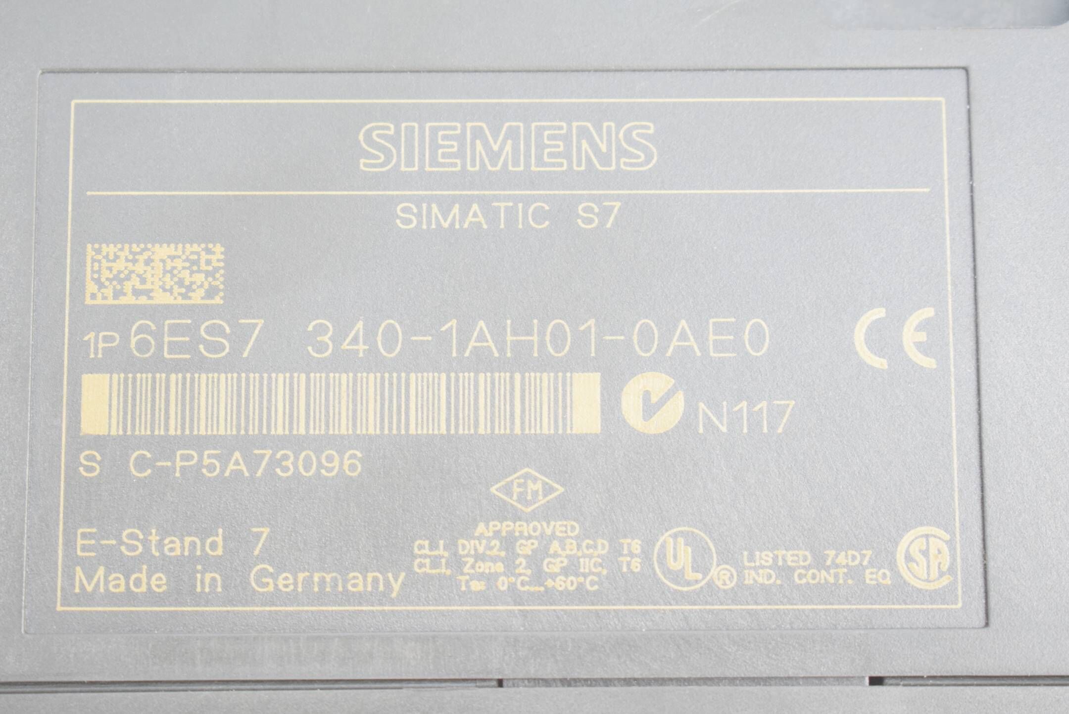 Siemens simatic S7-300 6ES7340-1AH01-0AE0 ( 6ES7 340-1AH01-0AE0 )