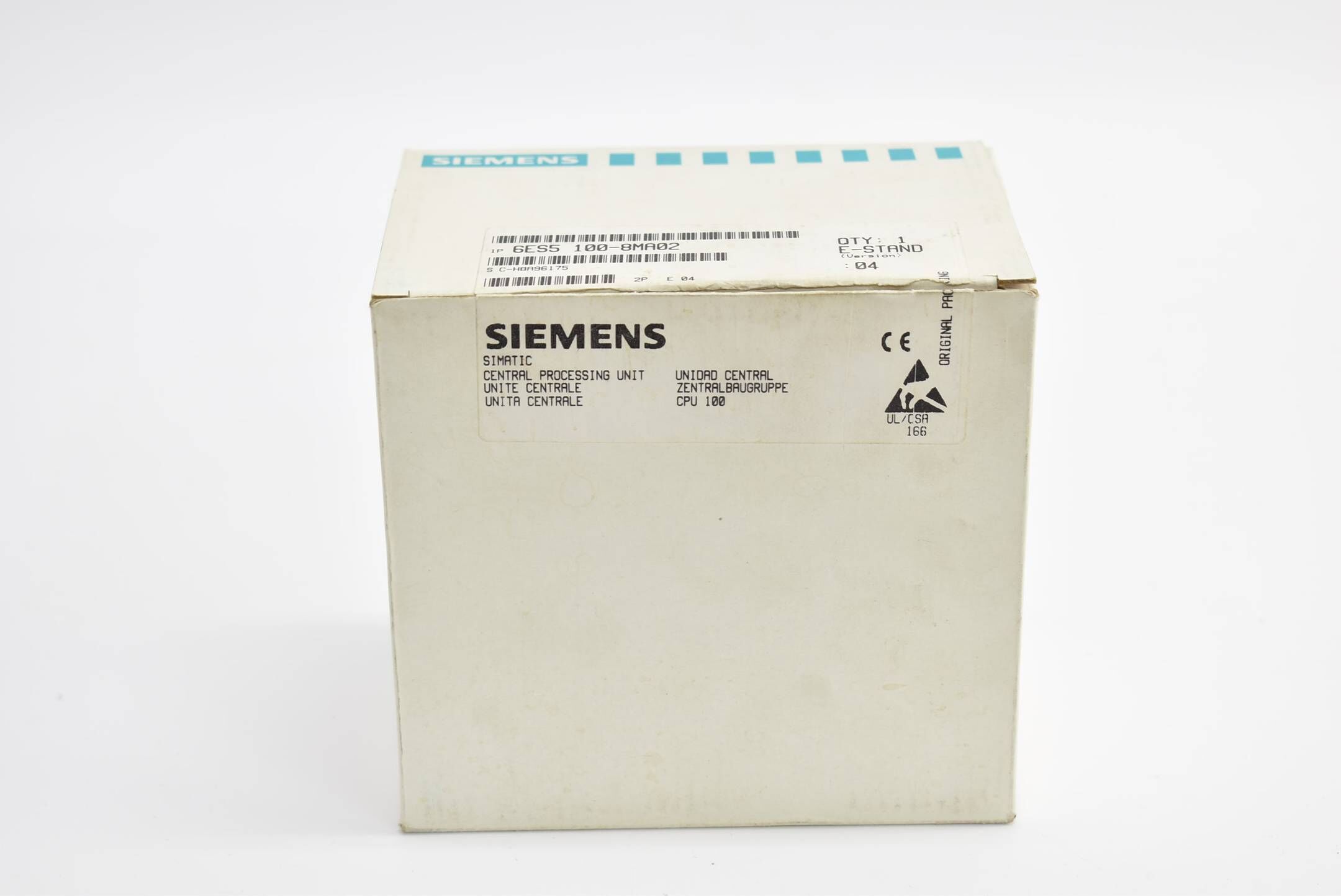 Siemens Simatic S5 CPU 100 6ES5100-8MA02 ( 6ES5 100-8MA02 )