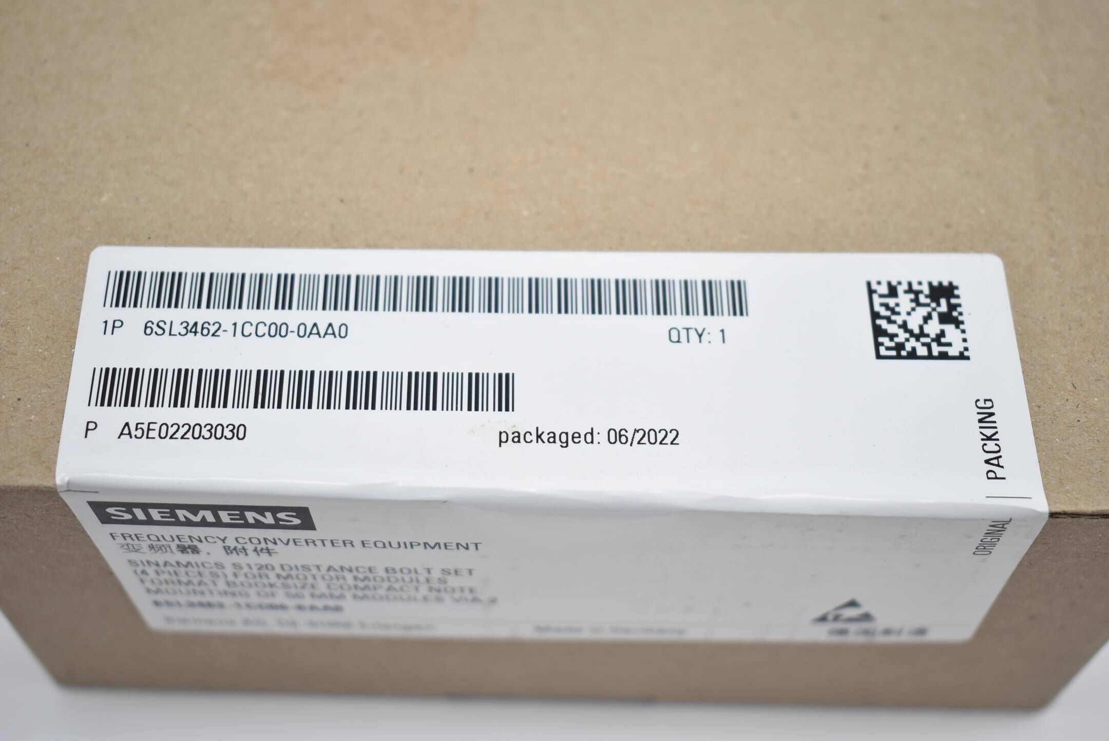 Siemens Sinamics S120 Abstandsbolzen 6SL3462-1CC00-0AA0 ( 6SL3 462-1CC00-0AA0 )