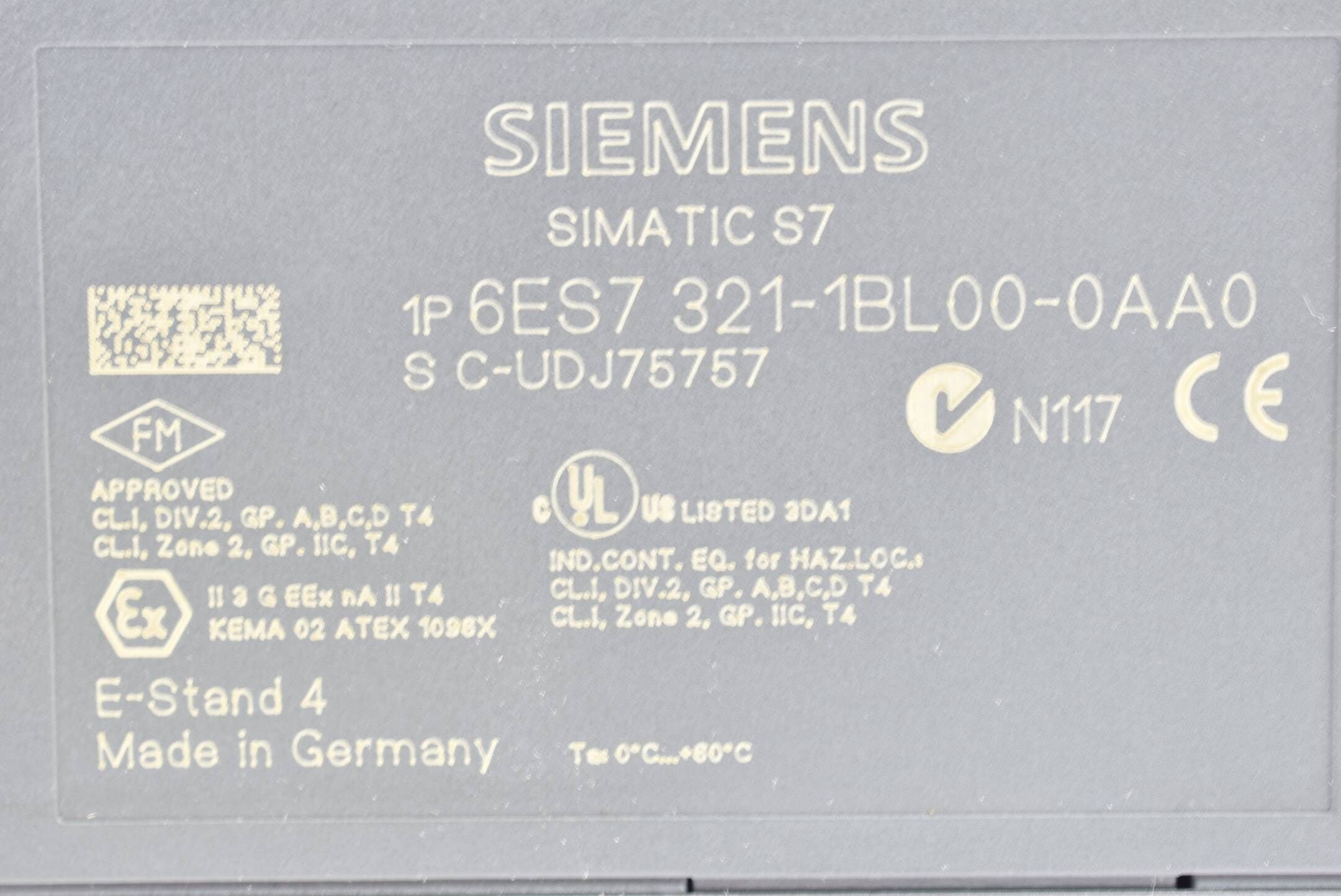 Siemens simatic S7-300 digital 6ES7 321-1BL00-0AA0 ( 6ES7321-1BL00-0AA0 ) E4
