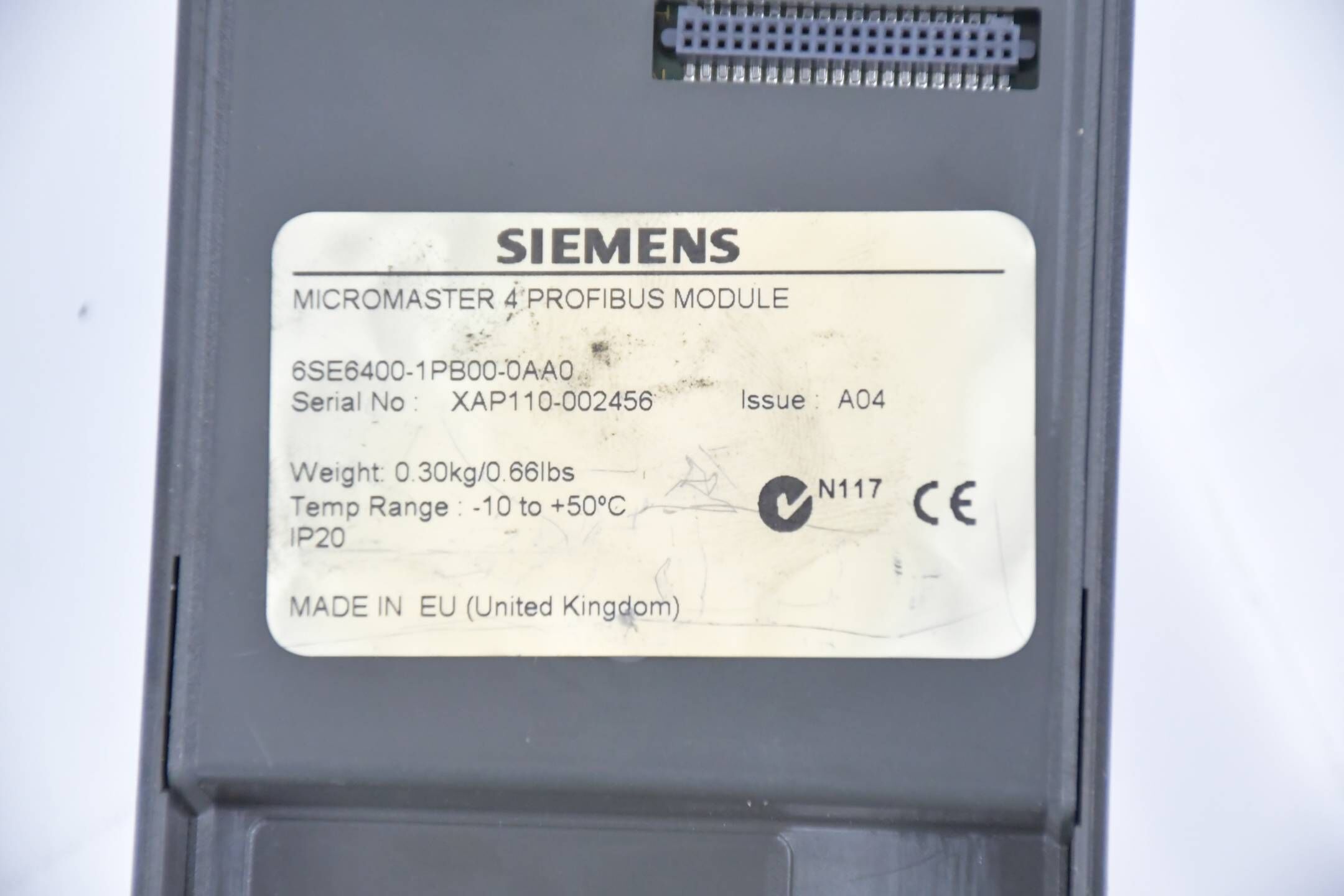Siemens Micromaster 6SE6440-2AB21-1BA0 Inkl. 6SE6 400-3CC02-6BB0 Ver. A06/1.17