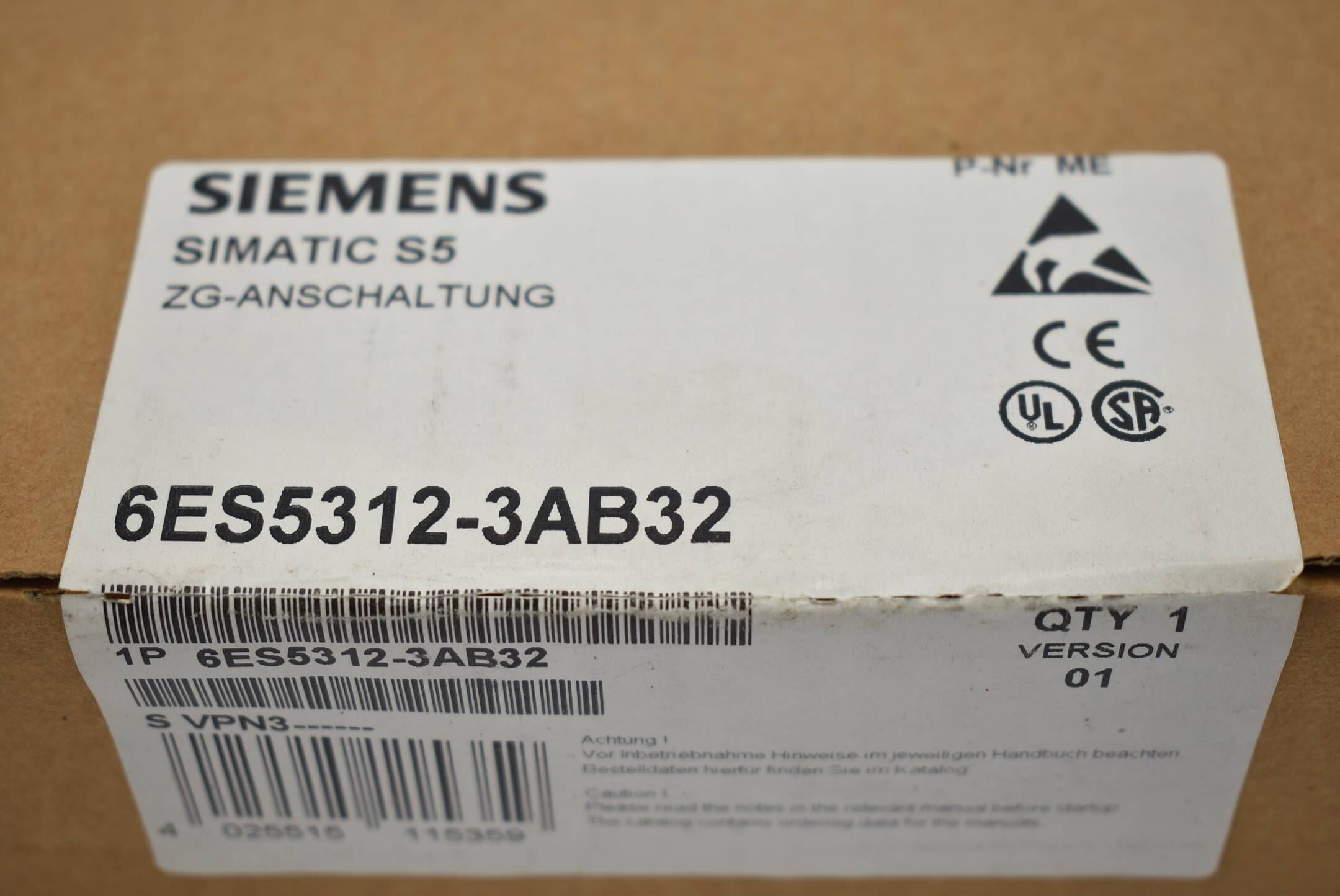 Siemens simatic S5 ZG-Anschaltung 6ES5 312-3AB32 ( 6ES5312-3AB32 ) Vers. 01