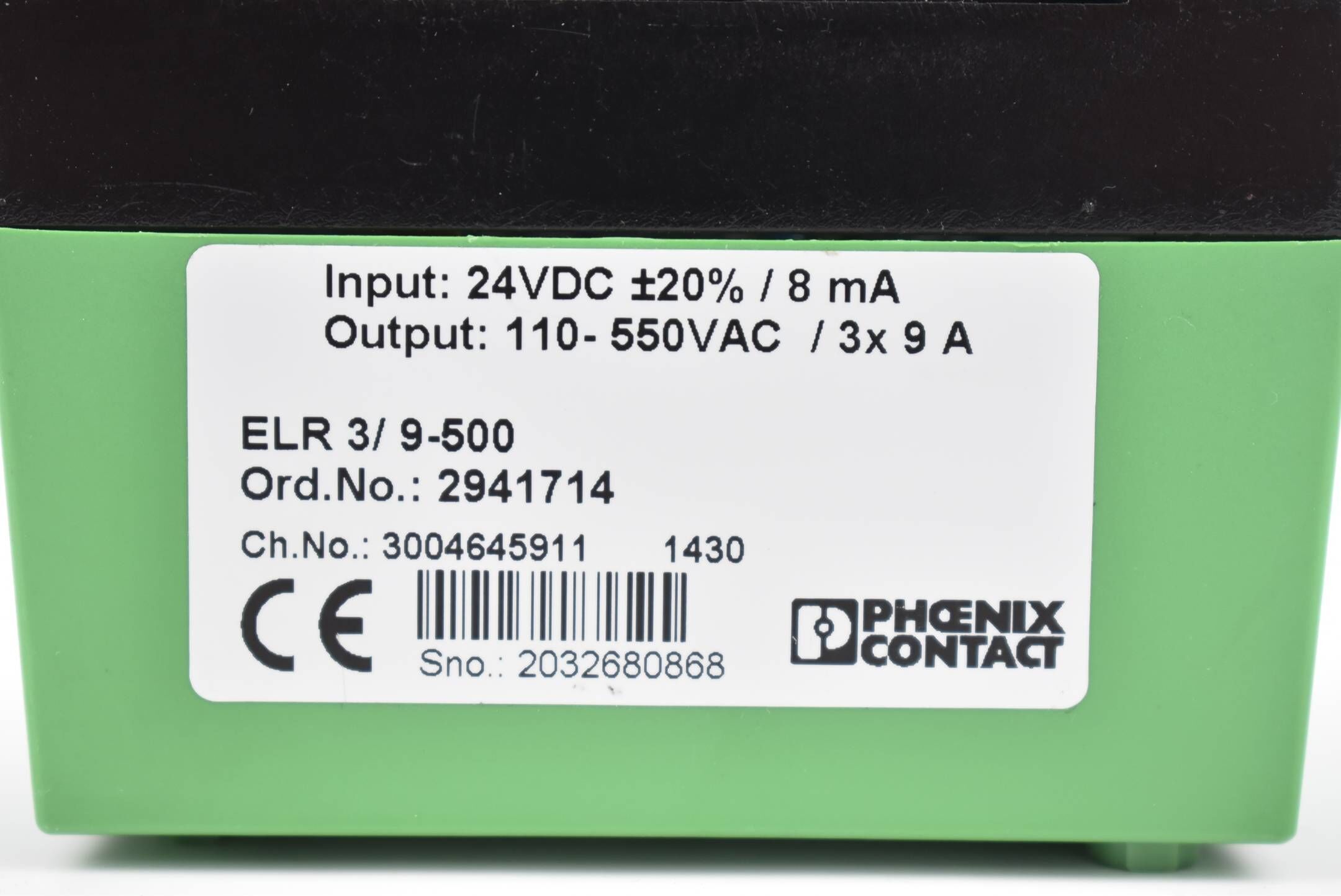 Phoenix Contact Lastrelais ELR3/9-500 ( ELR 3/9-500 ) 2941714