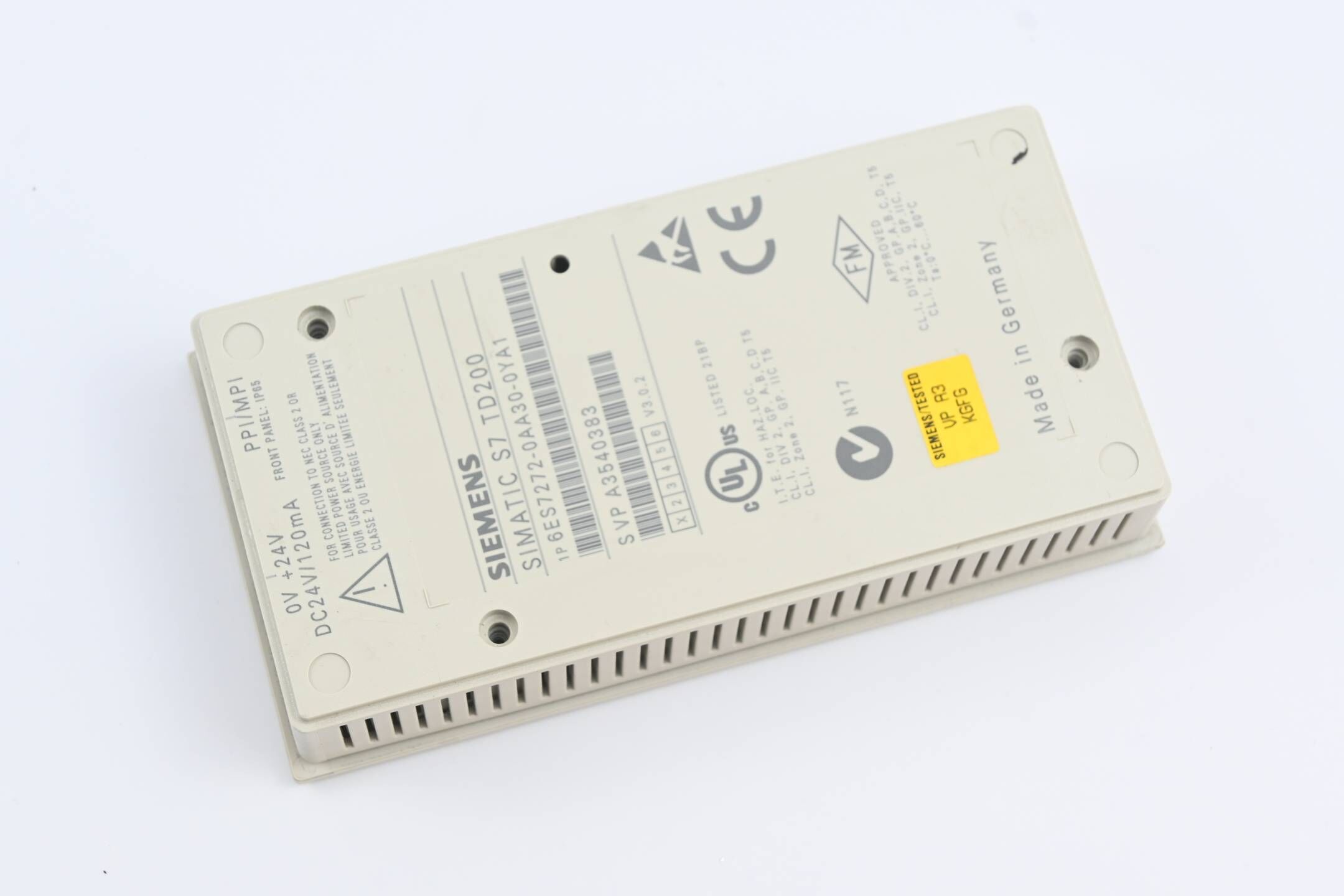 Siemens Front + Backcover TD200 Panel ( 6ES7272-0AA30-0YA1 ) A