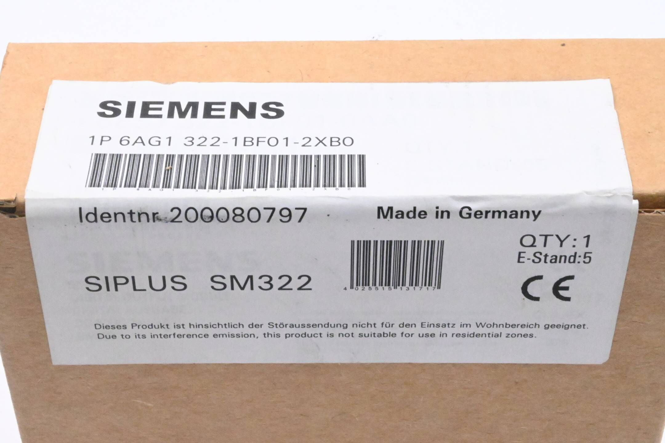Siemens Siplus SM322 6AG1322-1BF01-2XB0 ( 6AG1 322-1BF01-2XB0 ) E5
