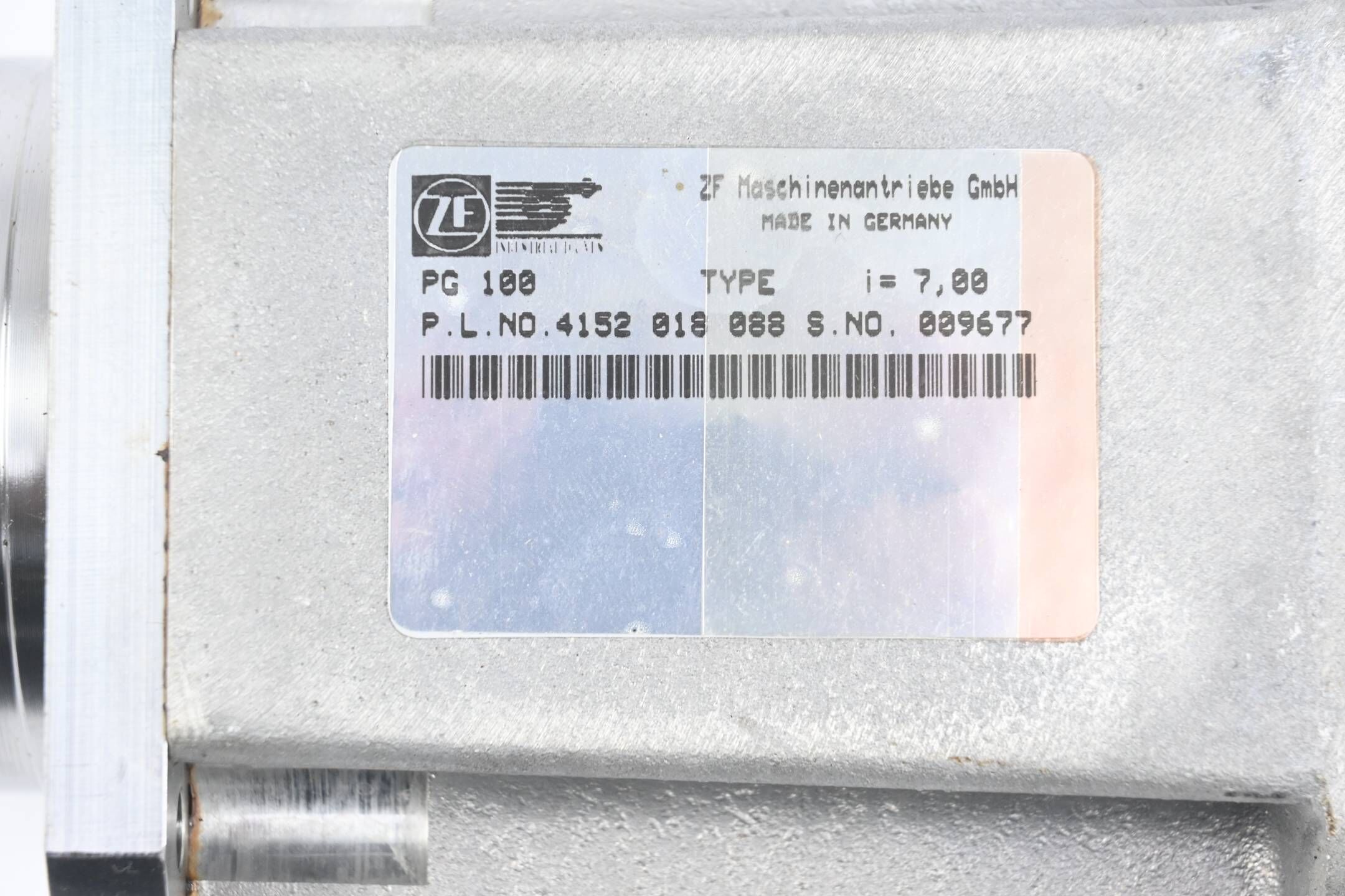 ZF Maschinenantriebe Planetengetriebe PG 100 ( P.L.N0.4152 018 088 ) i= 7,00