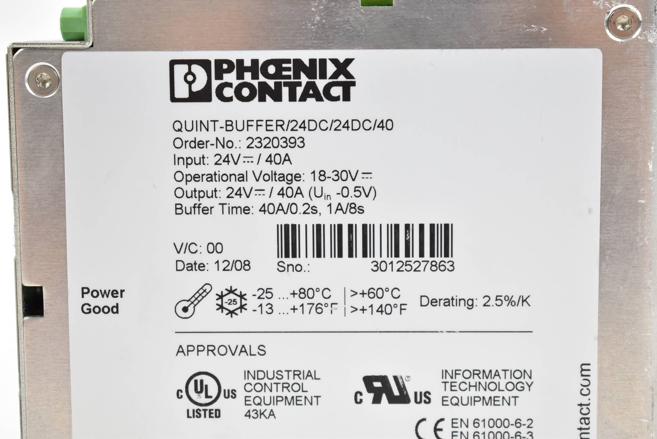 Phoenix Contact Puffermodul QUINT-BUFFER/24DC/24DC/40 ( 2320393 )