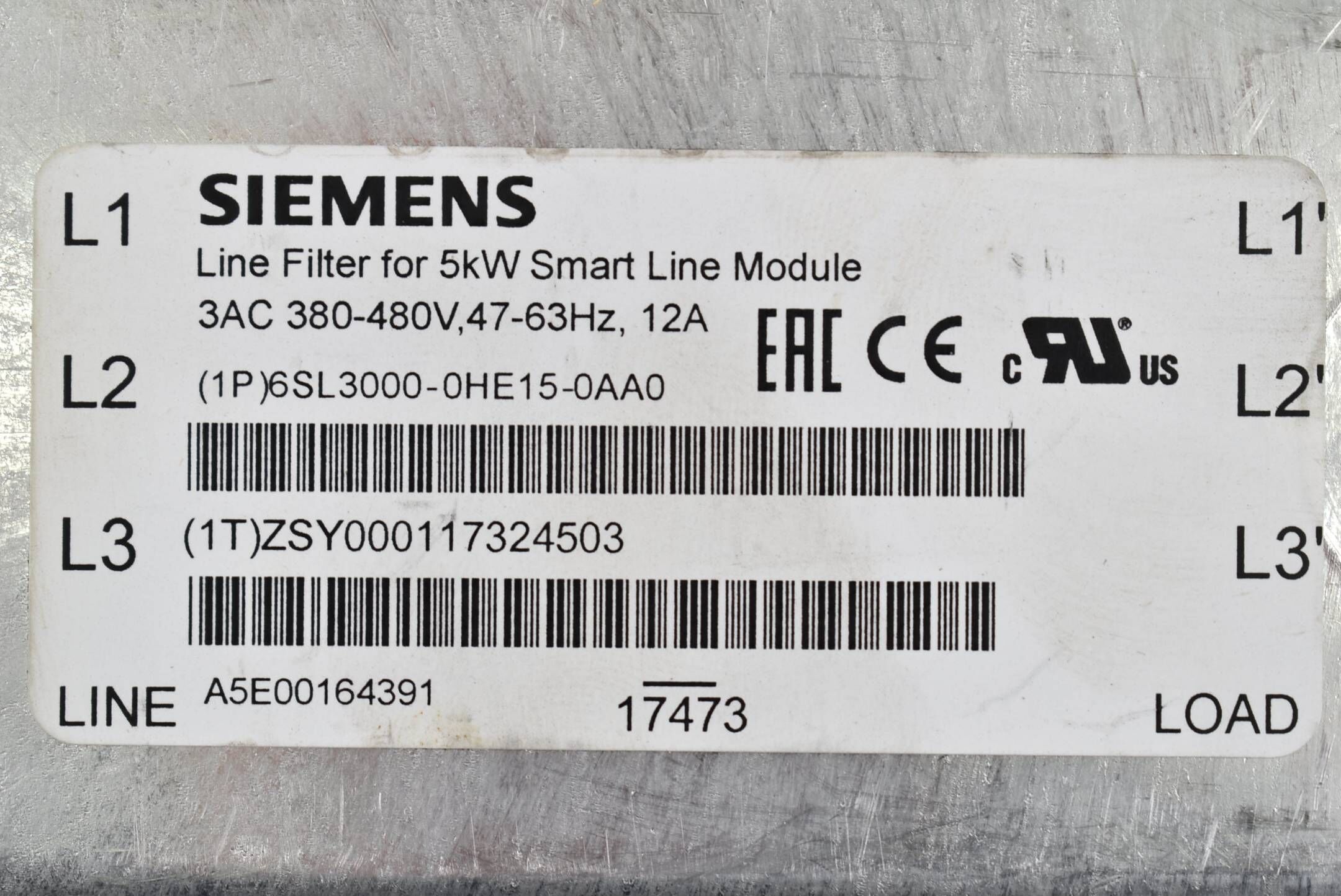 Siemens sinamics Netzfilter 6SL3 000-0HE15-0AA0 ( 6SL3000-0HE15-0AA0 ) 