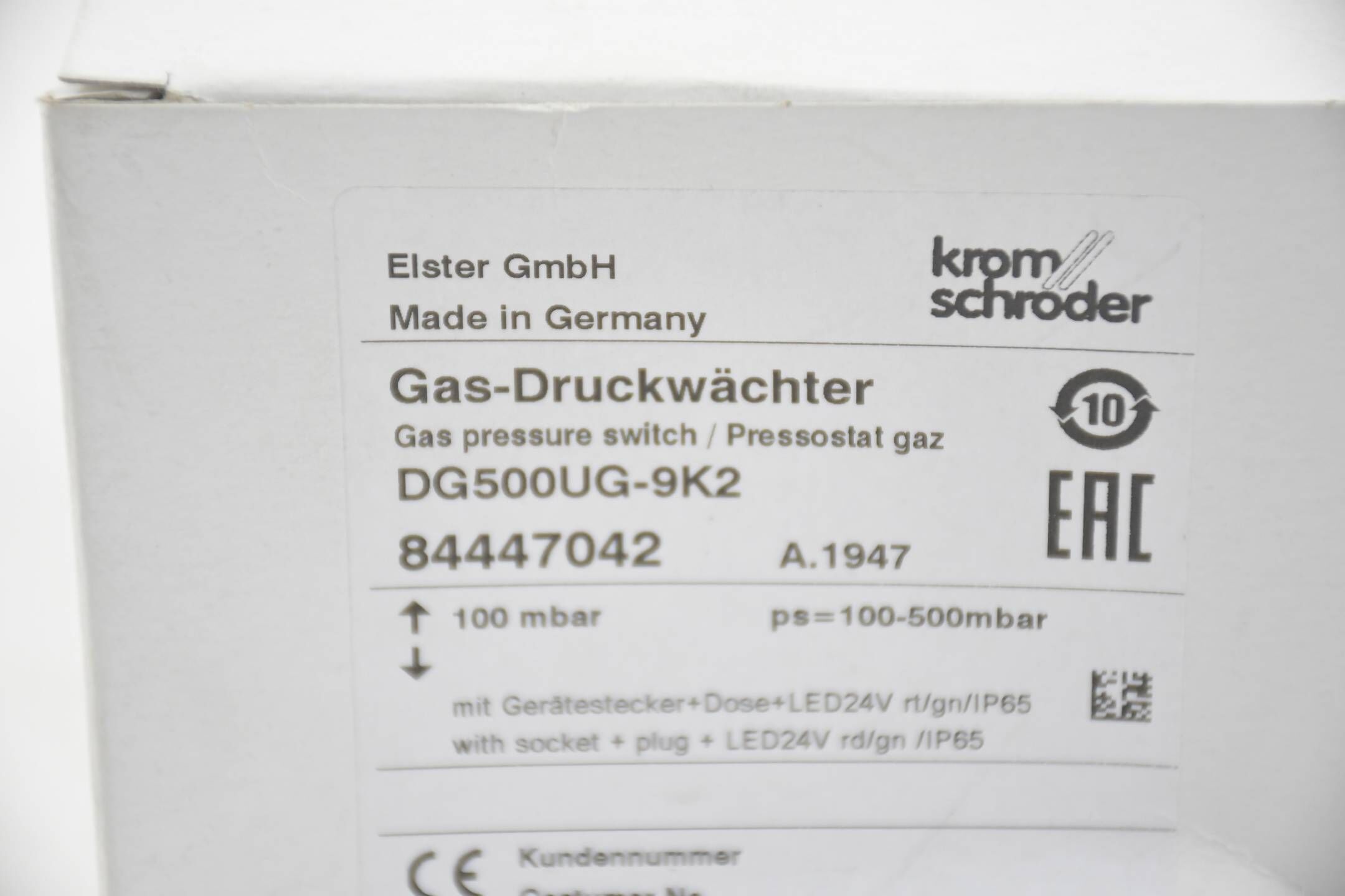 Krom Schröder Gas-Druckwächter DG500UG-9K2 ( 84447042 )