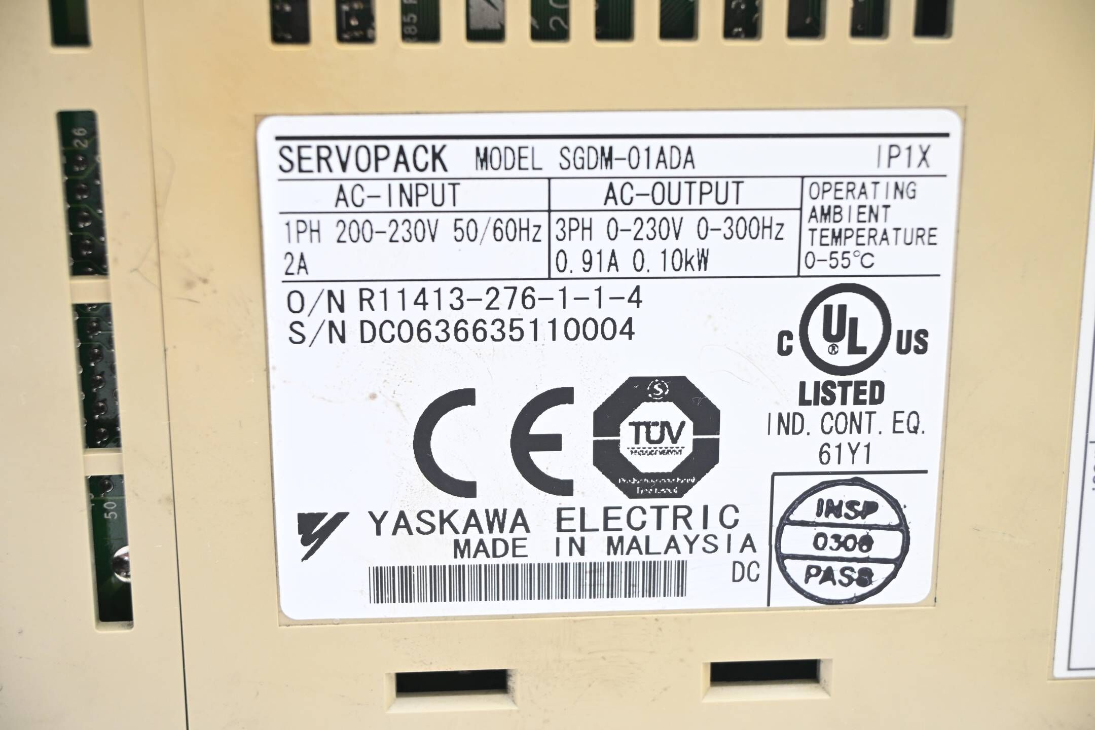 Yaskawa AC-Servoverstärker SGDM-01ADA