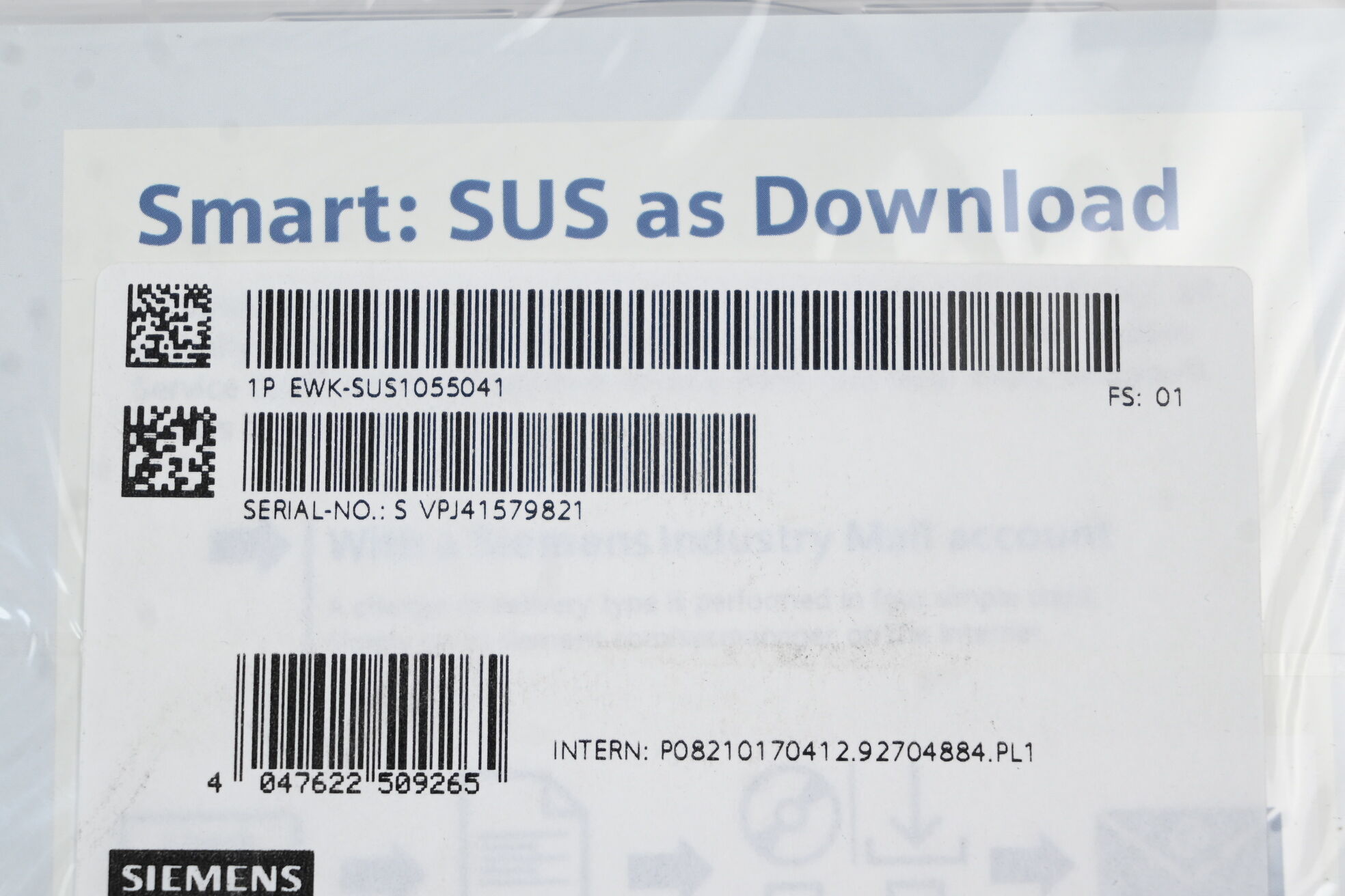 Siemens Software Update Service Step 7 Professional EWK-SUS1055041