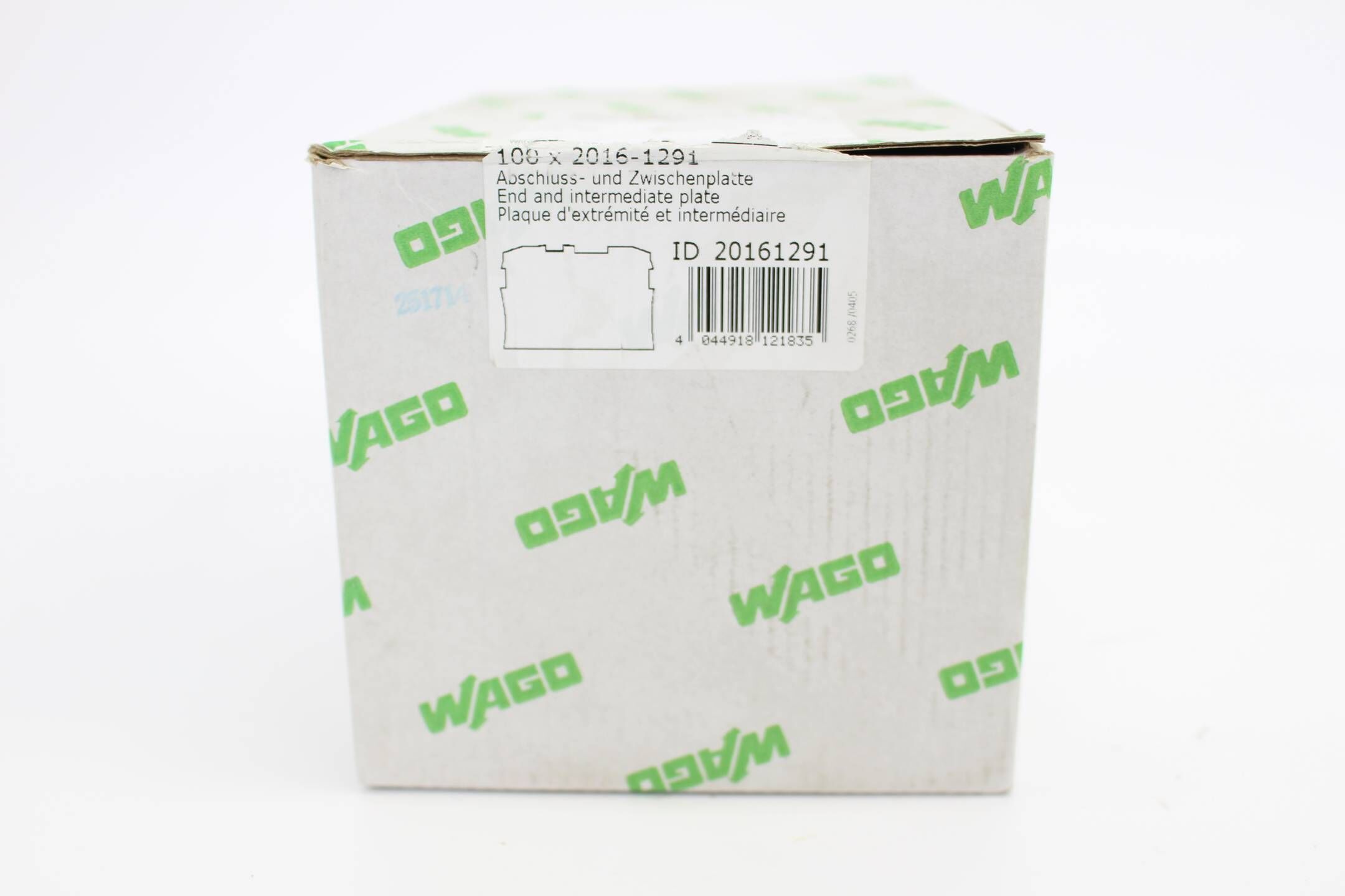 100x Wago 2016-1201 End and intermediate plate