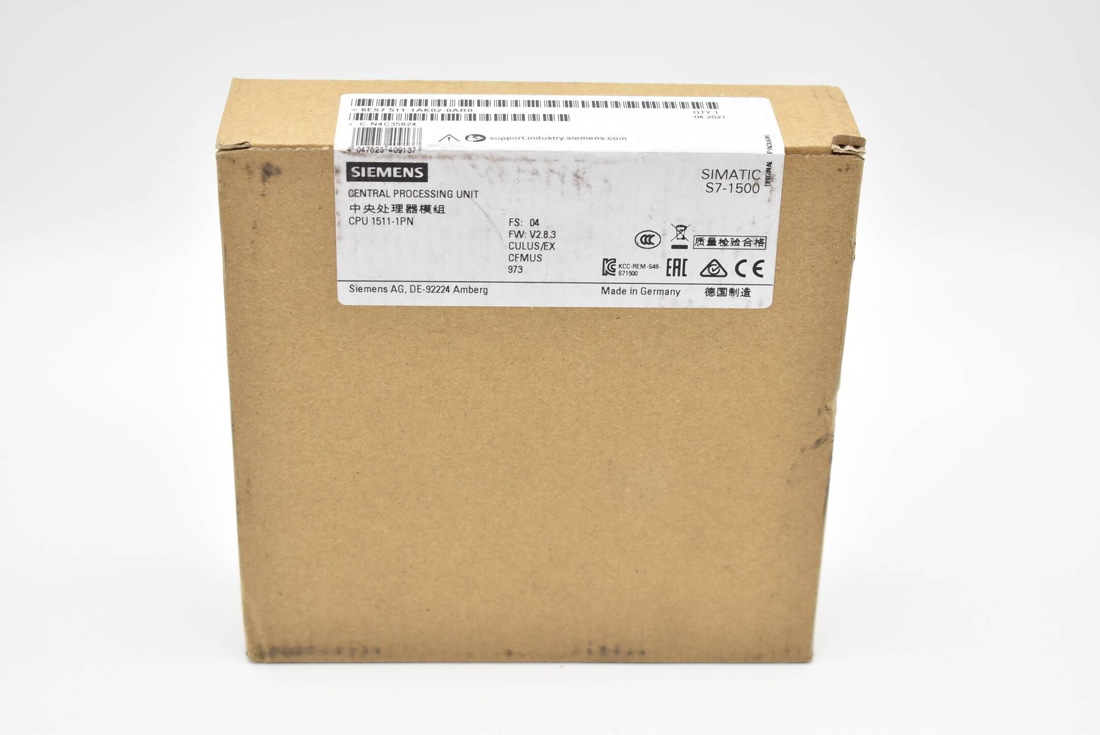 Siemens Simatic S7-1500 CPU1511PN 6ES7511-1AK02-0AB0 ( 6ES7 511-1AK02-0AB0 ) FS4