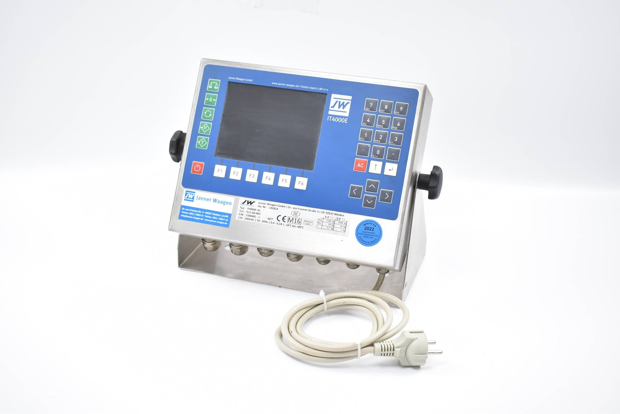 Janner Waagen Eichfähige Industrie-Wägeterminals IT4000E-AC