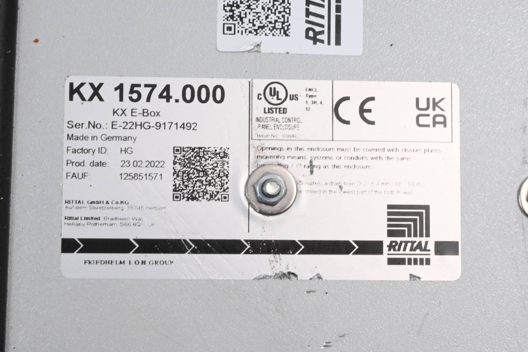 Rittal E-Box KX 1574.000 inkl. Fingerabdruckscanner