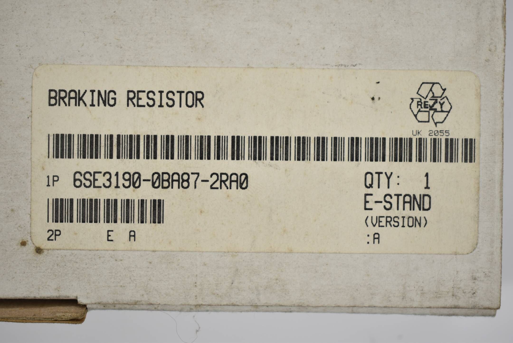 Siemens simovert P Flächenwiderstand 6SE3 190-0BA87-2RA0 ( 6SE3190-0BA87-2RA0 )