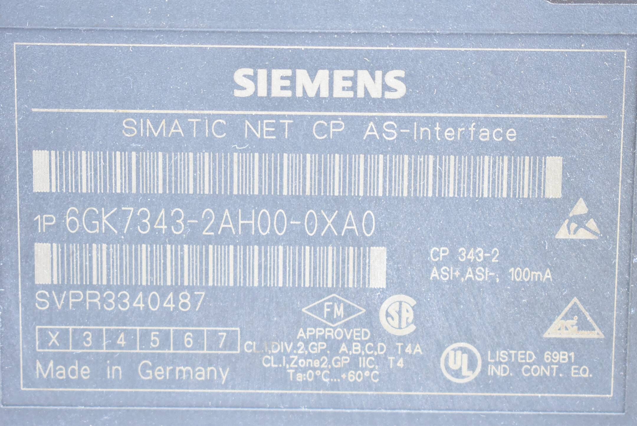 Siemens Simatic S7-300 NET 6GK7343-2AH00-0XA0 ( 6GK7 343-2AH00-0XA0 ) 