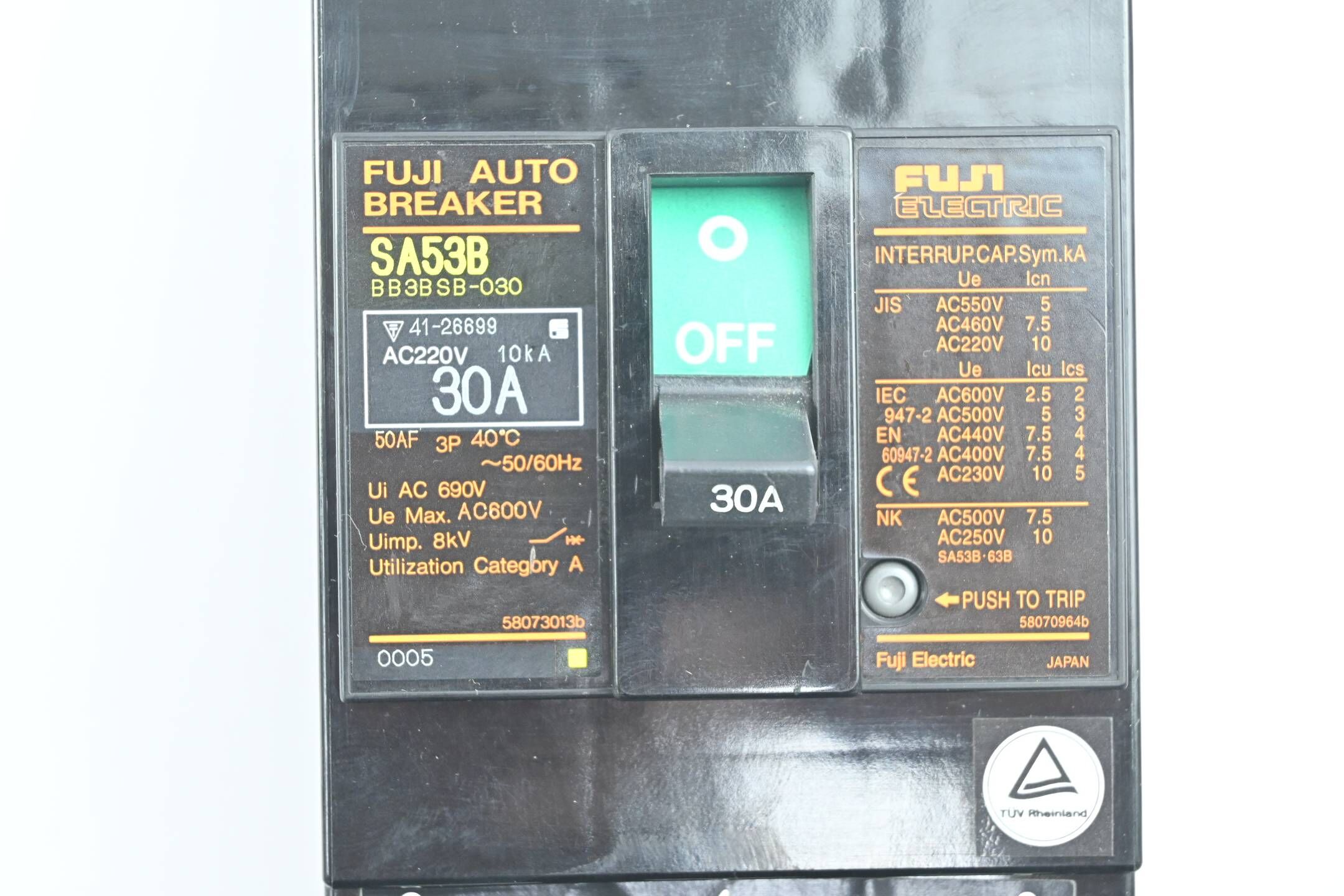 Fuji Electric Leistungsschalter SA53B ( BB3BSB-030 )