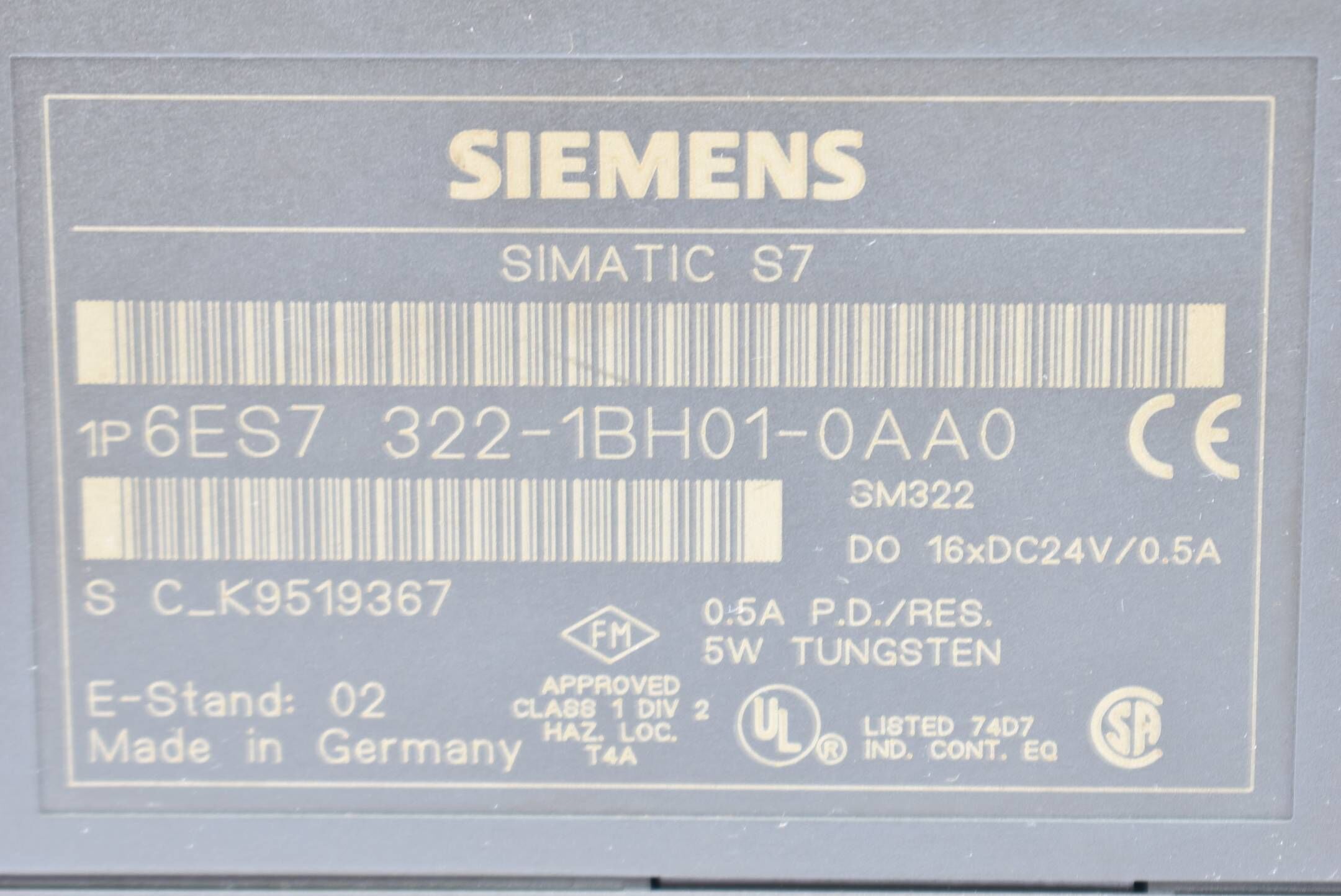 Siemens Simatic S7-300 Digital 6ES7322-1BH01-0AA0 ( 6ES7 322-1BH01-0AA0 )