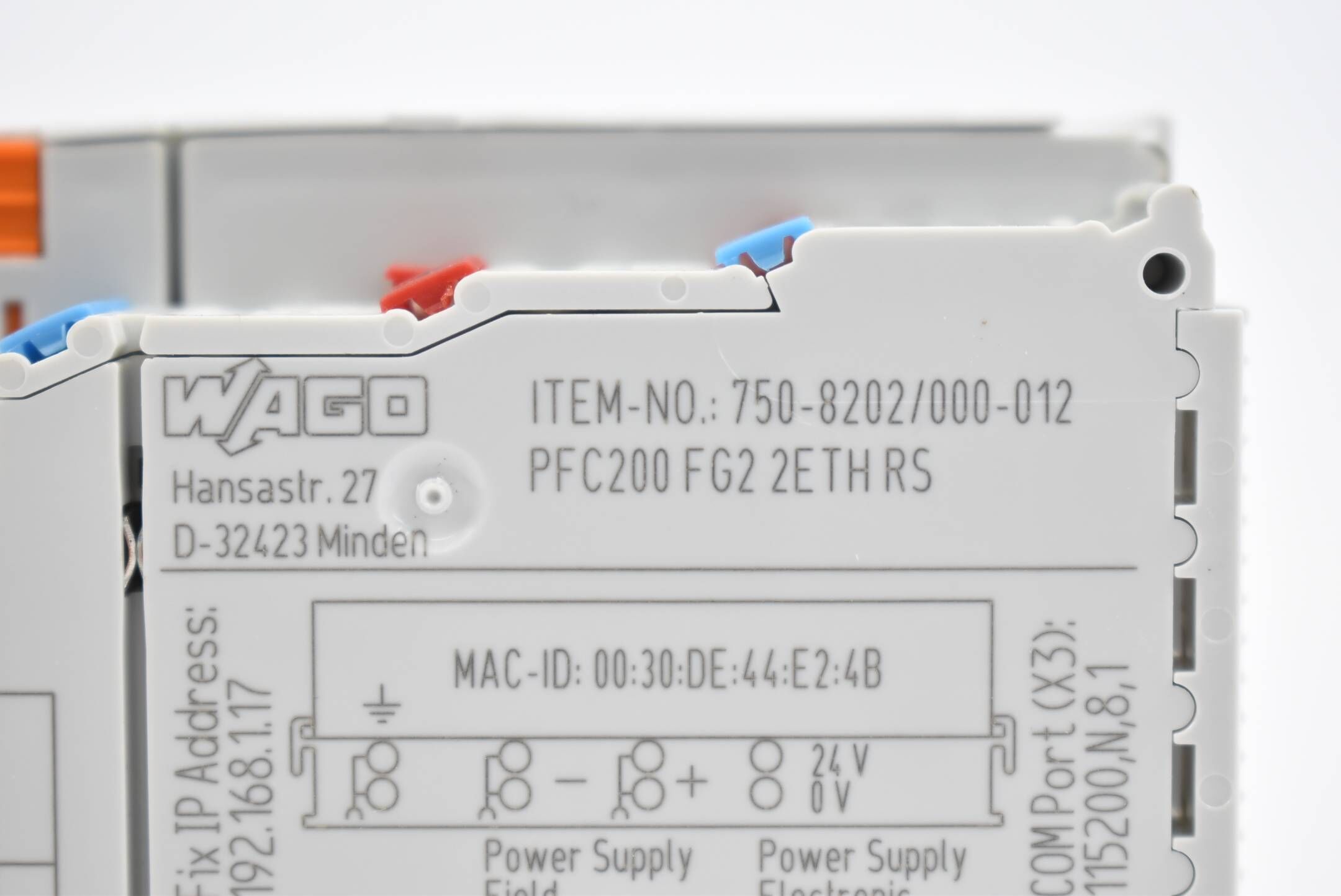 Wago Controller PFC200 FG2 Ethernet RS-232/-485 750-8202/000-012