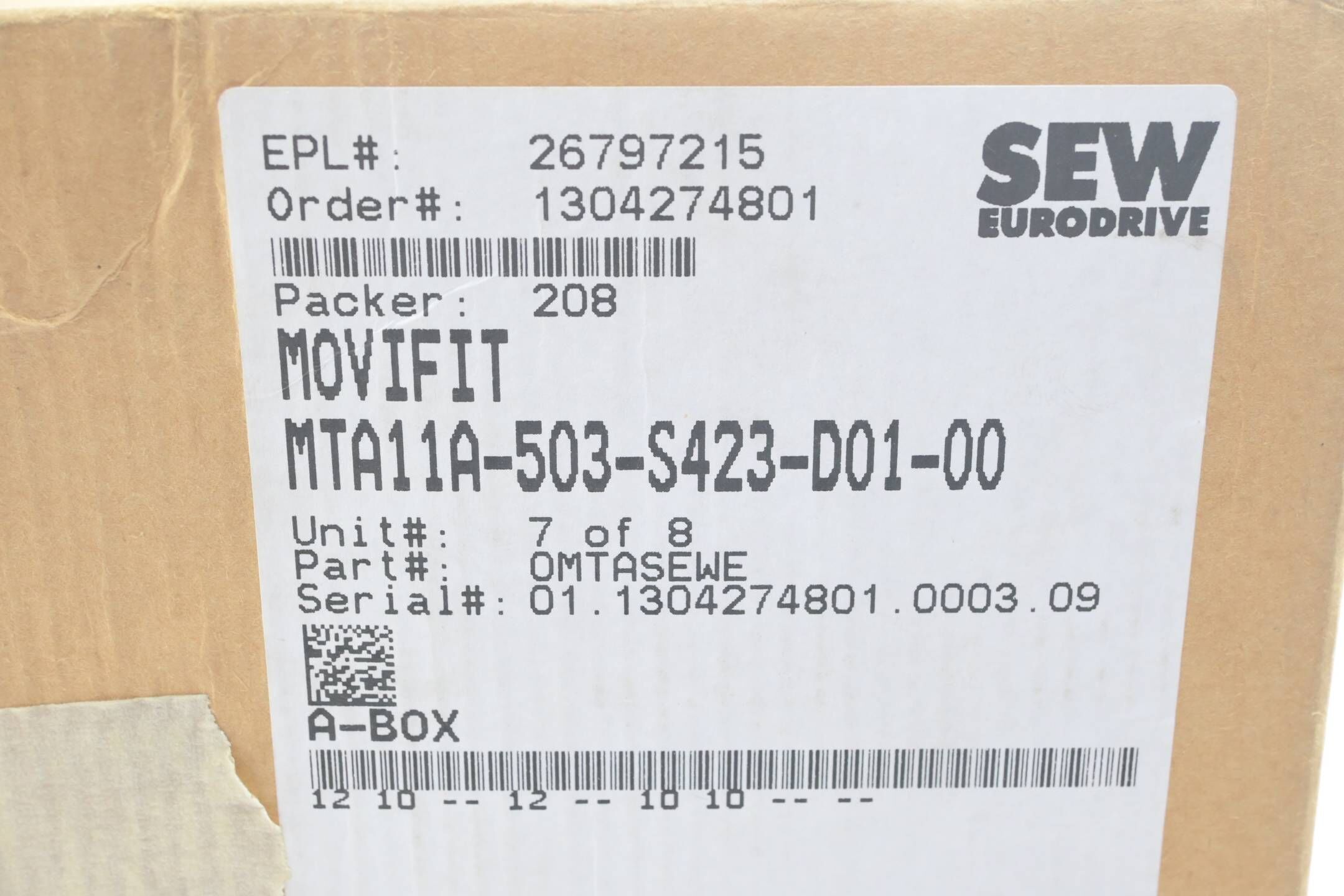 SEW Eurodrive Movifit Anschlussbox MTA11A-503-S423-D01-00