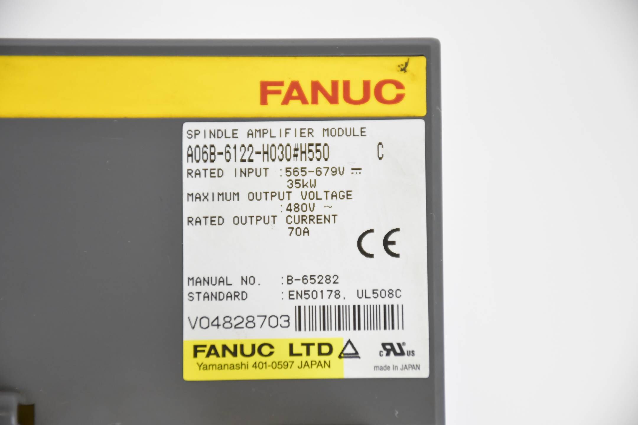 Fanuc LTD. Alpha i spindle module MDL SPM-30HVi A06B-6122-H030#550 Ver C