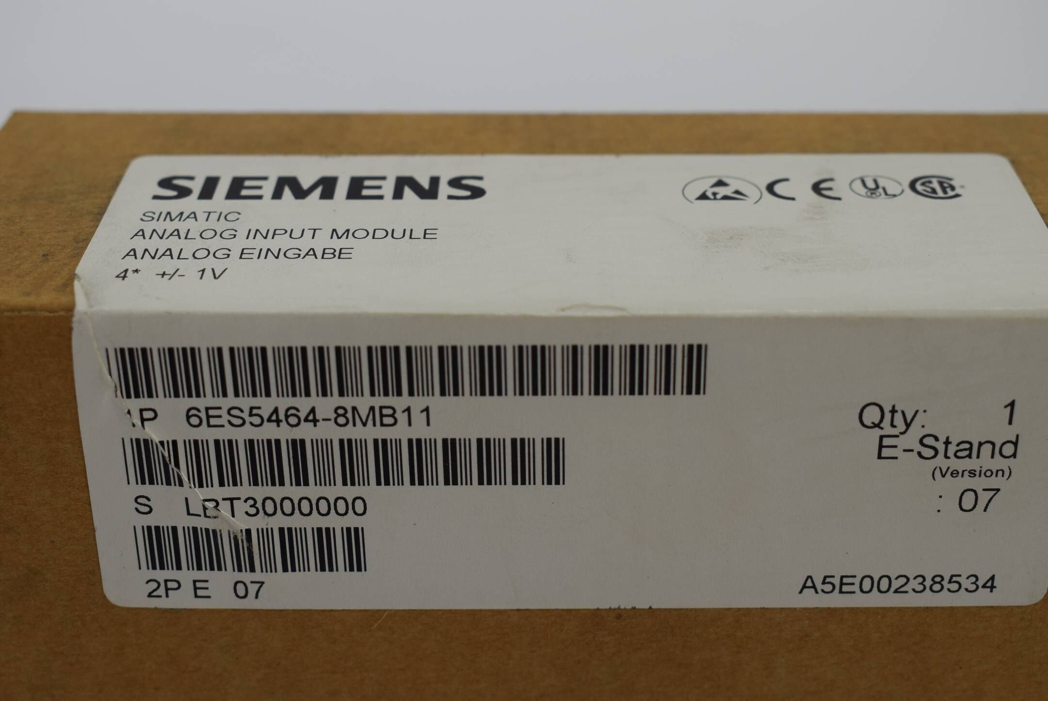 Siemens Simatic S5 Analog Input Module 6ES5464-8MB11 ( 6ES5 464-8MB11 ) E7