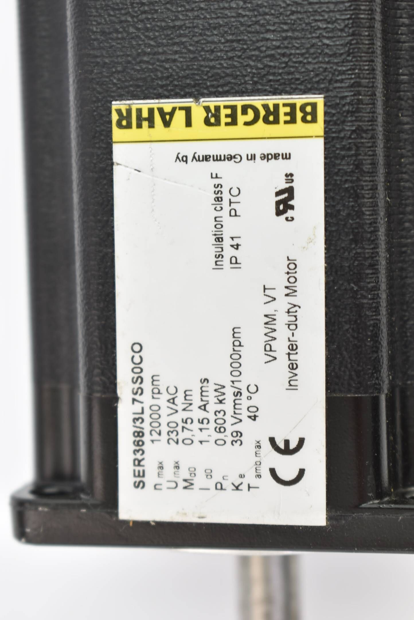 Berger Lahr Servomotor SER368/3L7SS0CO