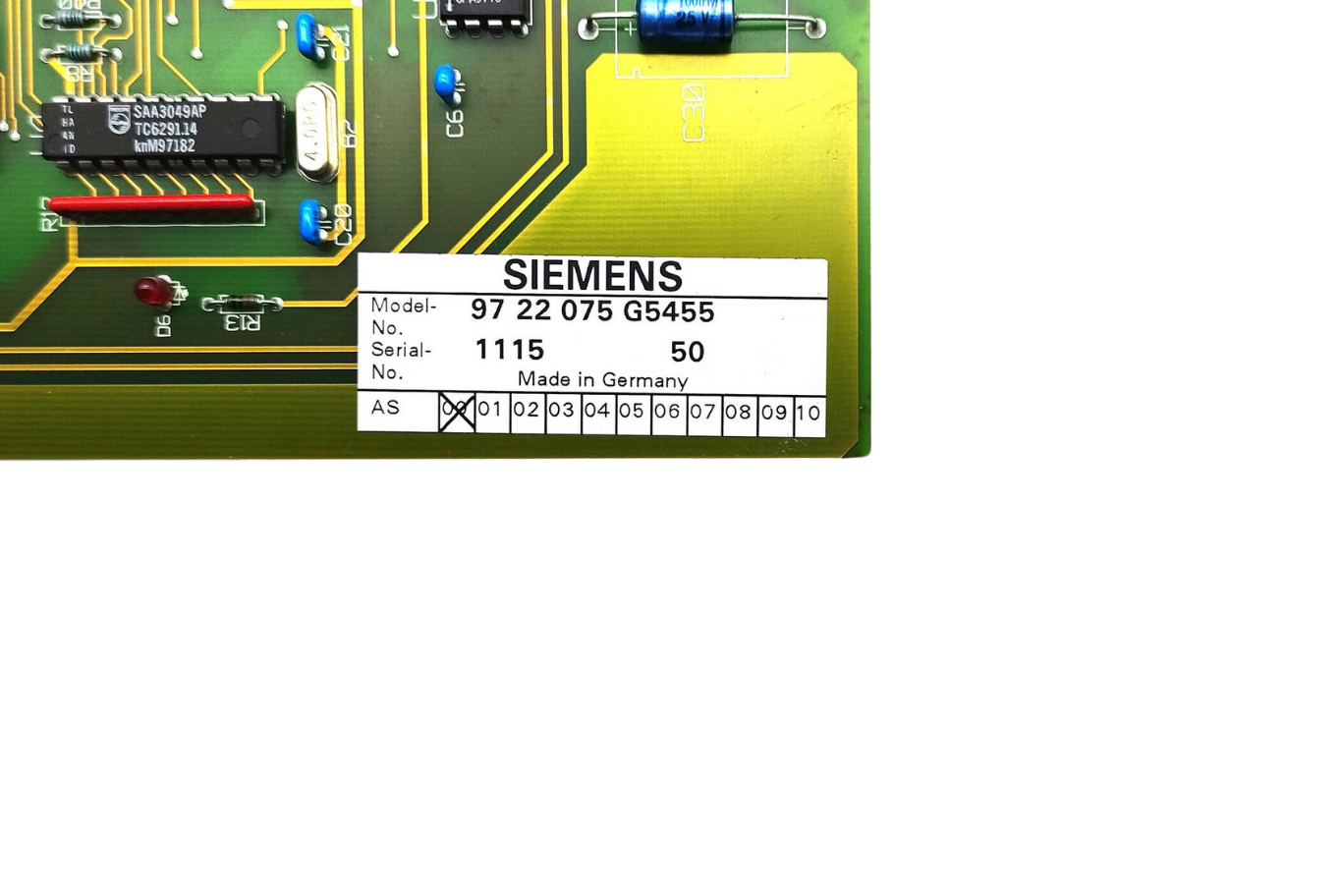 Siemens 97 22 075 G5455 SASSE Elektronik 3500.9505348 SME25F01