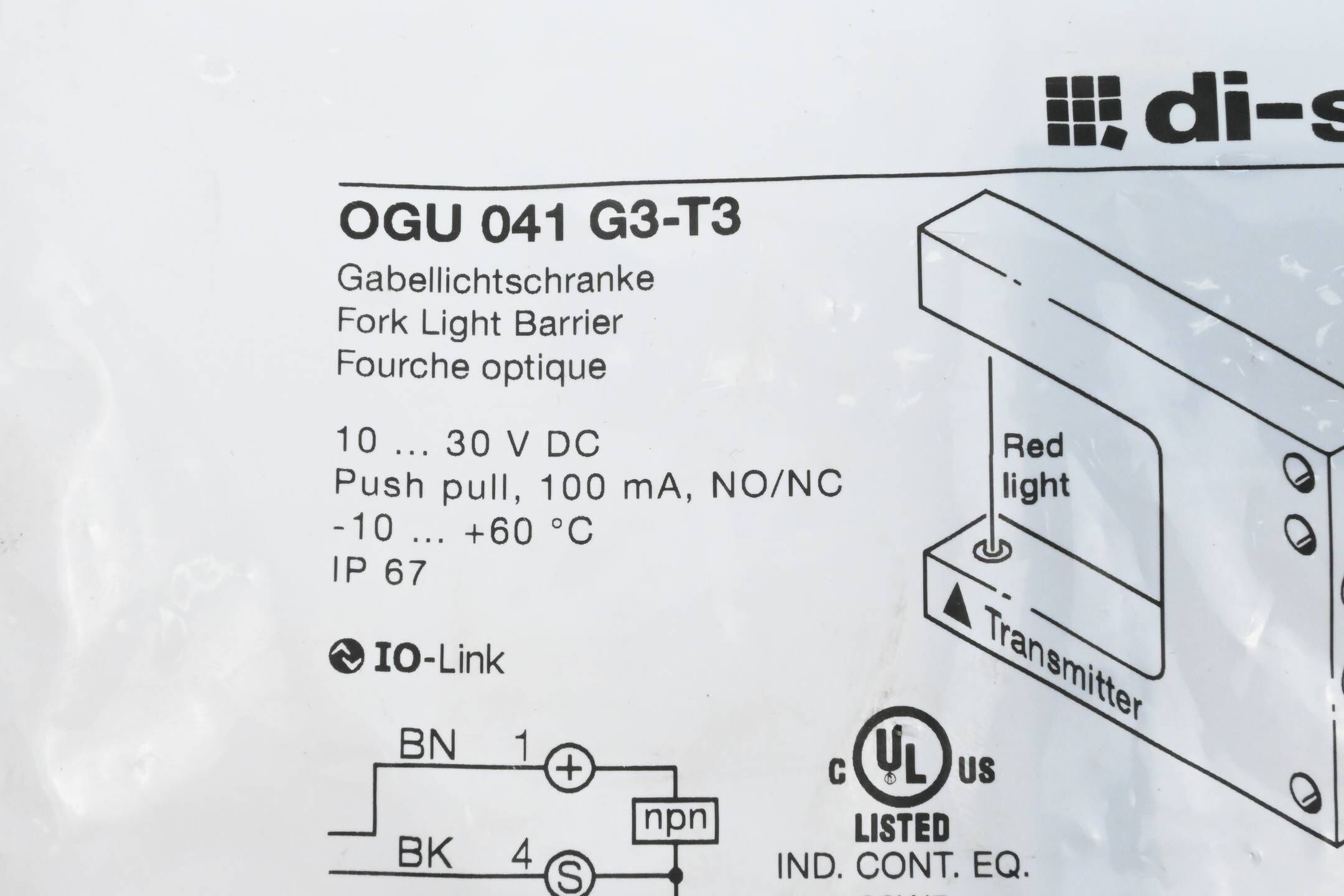 Di-soric Gabellichtschranke OGU 041 G3-T3 ( 210627 )