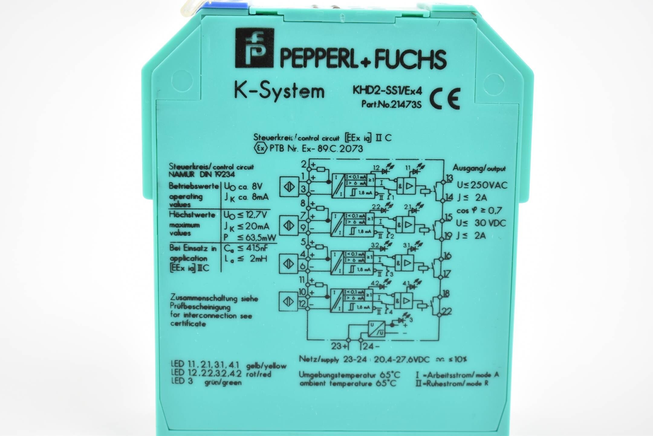 Pepperl & Fuchs KHD2-SS1/Ex4 Schaltverstärker 8V 8mA ( 21473S )