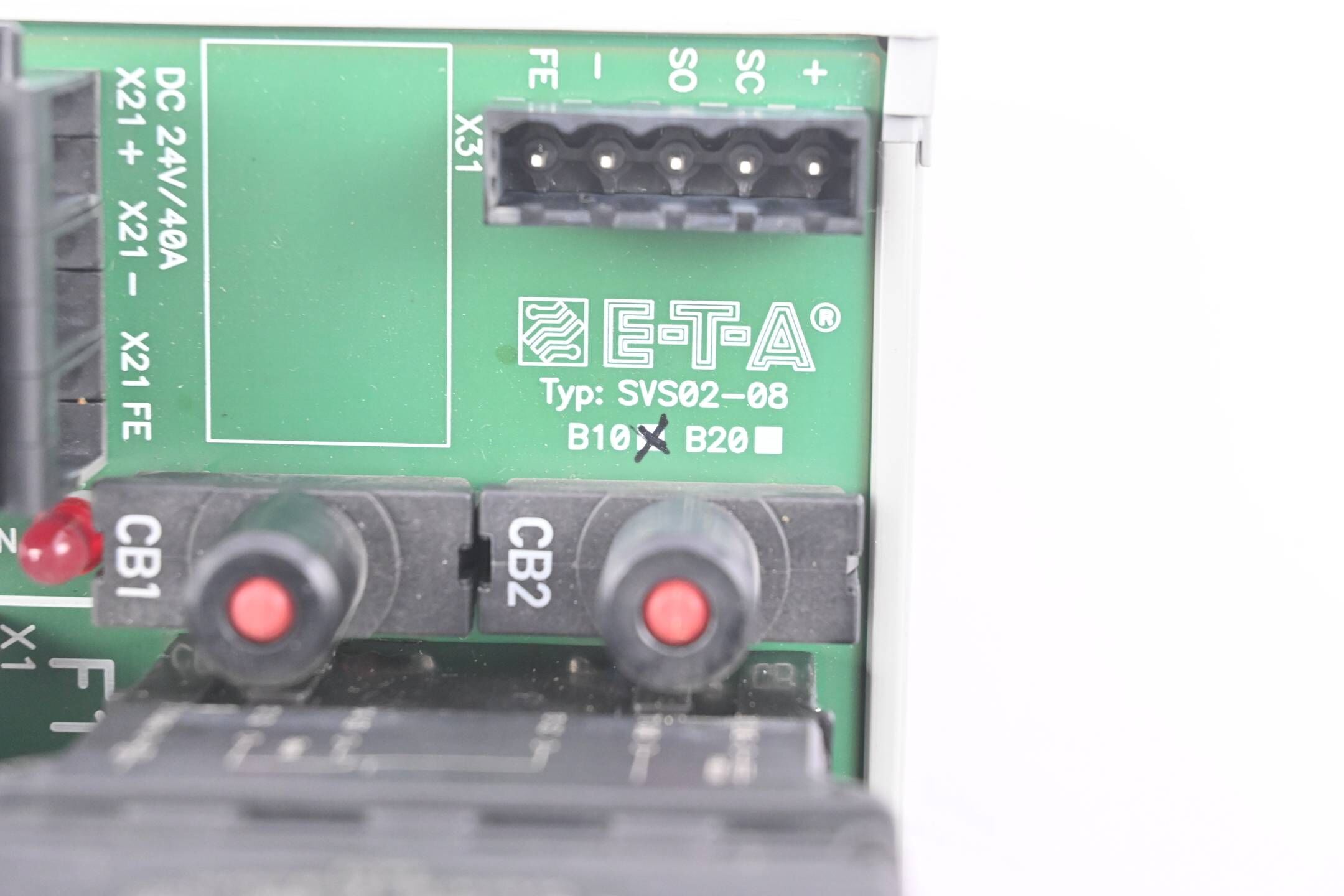 E-T-A ETA Stromverteilungssystem konfiguriert SVS02-08 inkl. ESX10 + SB-S11