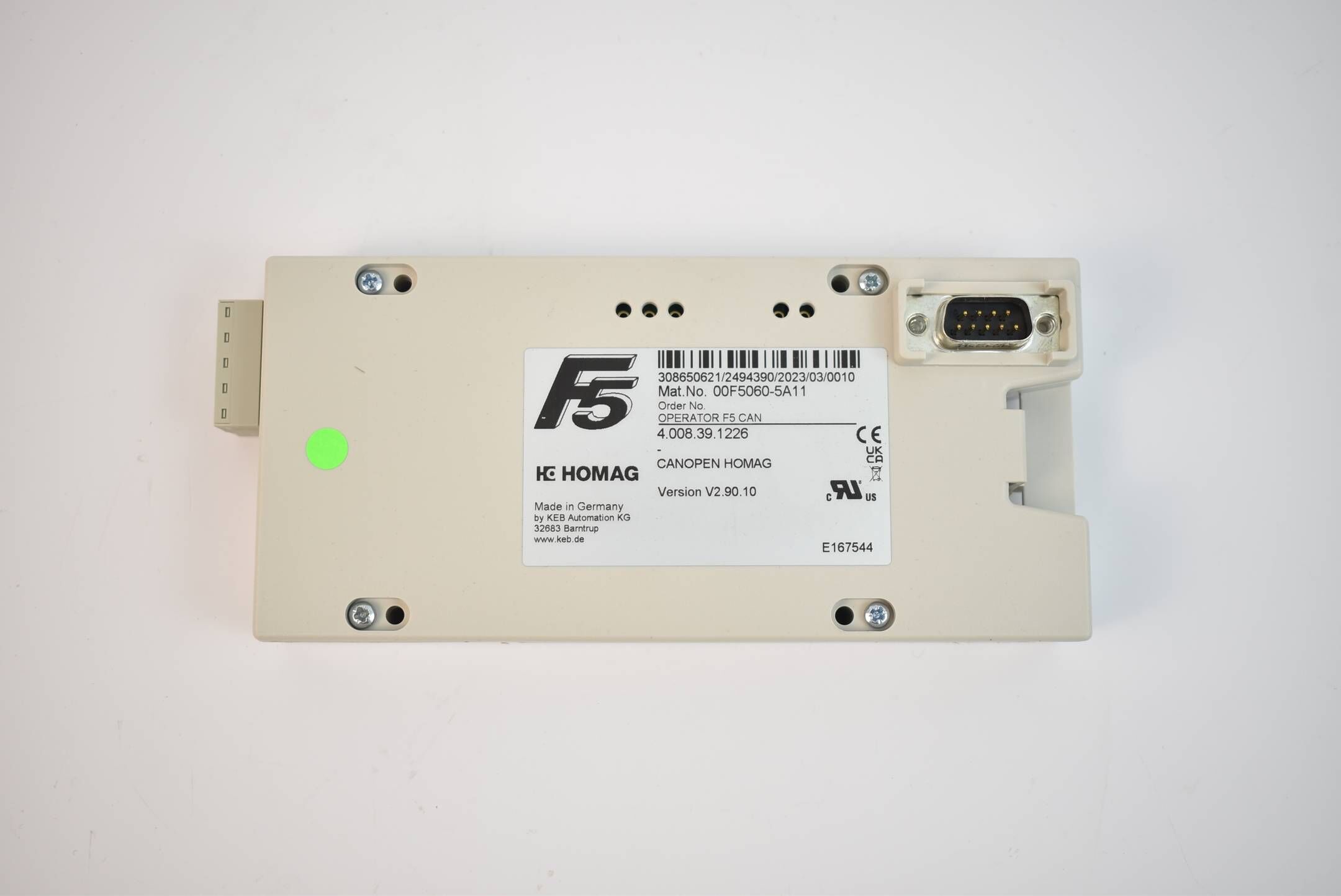 KEB Homag Operator F5 Can 00F5060-5A11