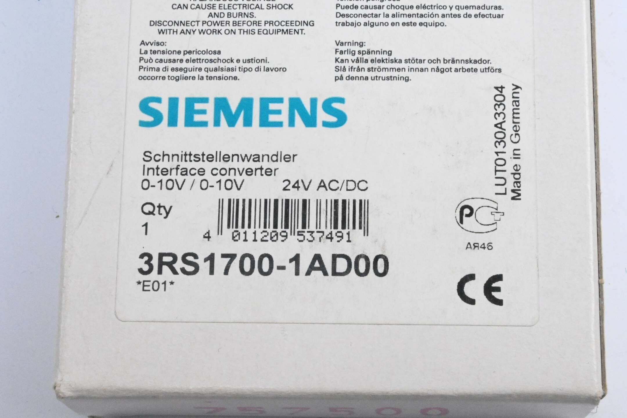 Siemens Schnittwellenwandler 3RS1700-1AD00 ( 3RS1 700-1AD00 )