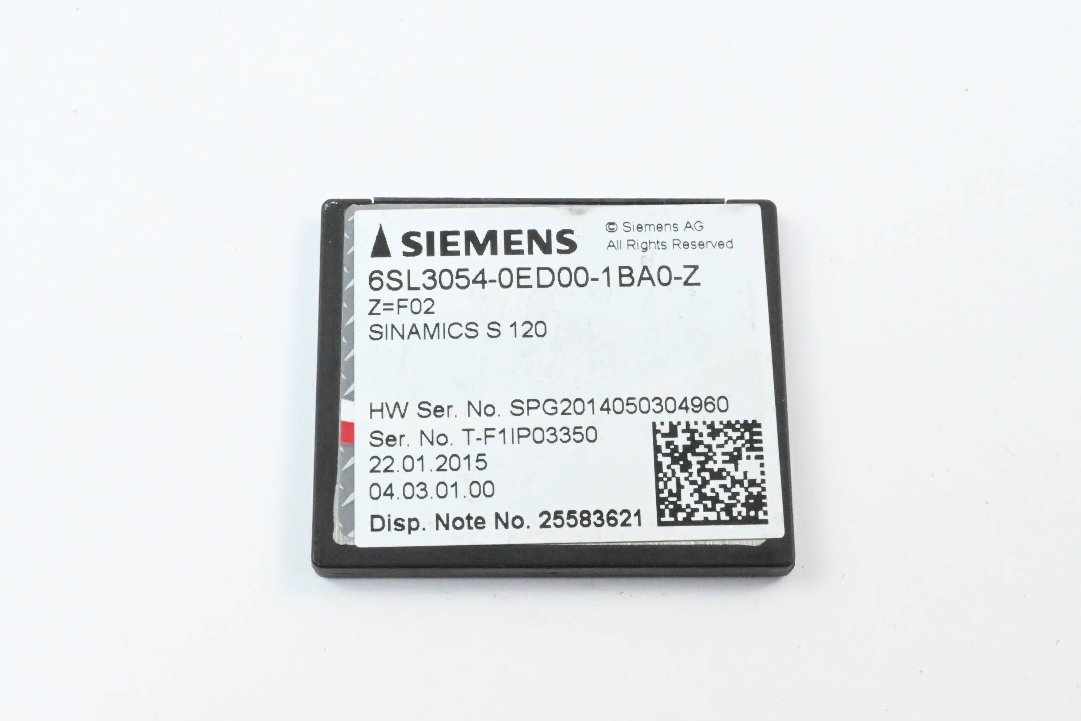 Siemens Sinamics S120 6SL3054-0ED00-1BA0-Z ( 6SL3 054-0ED00-1BA0-Z ) Z=F02